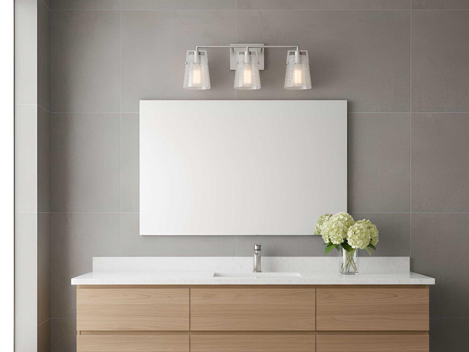 Visual Comfort Studio Crofton 3-Light Brushed Nickel Vanity Light