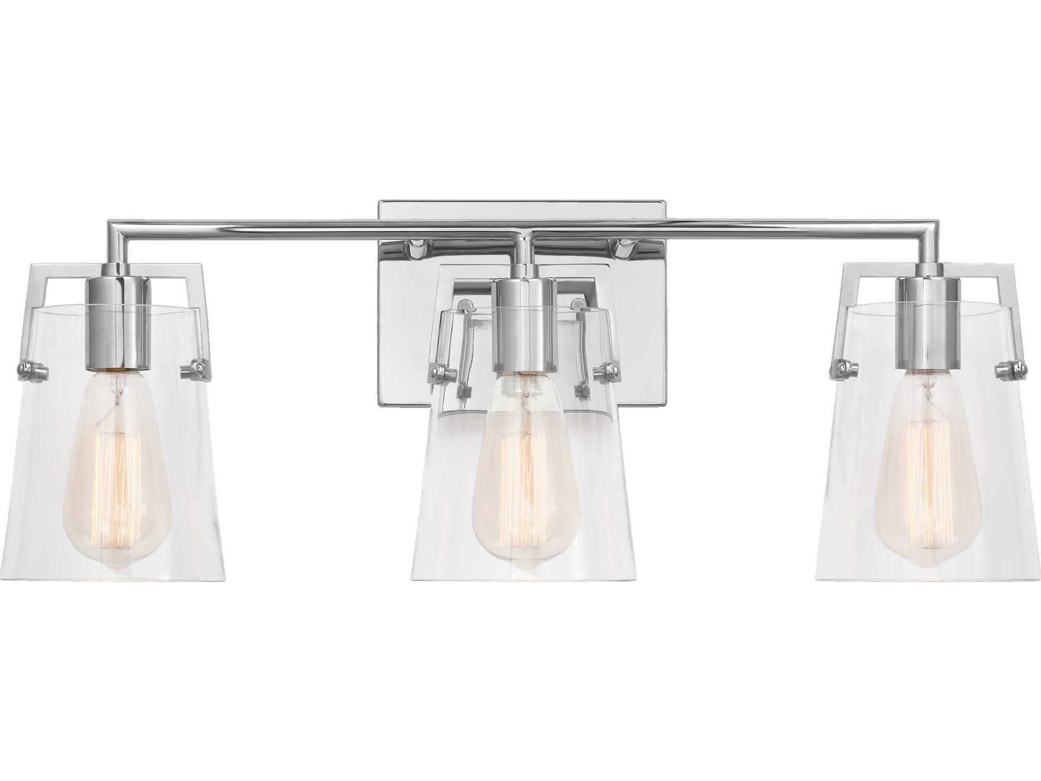 Visual Comfort Studio Crofton 3-Light Chrome Vanity Light