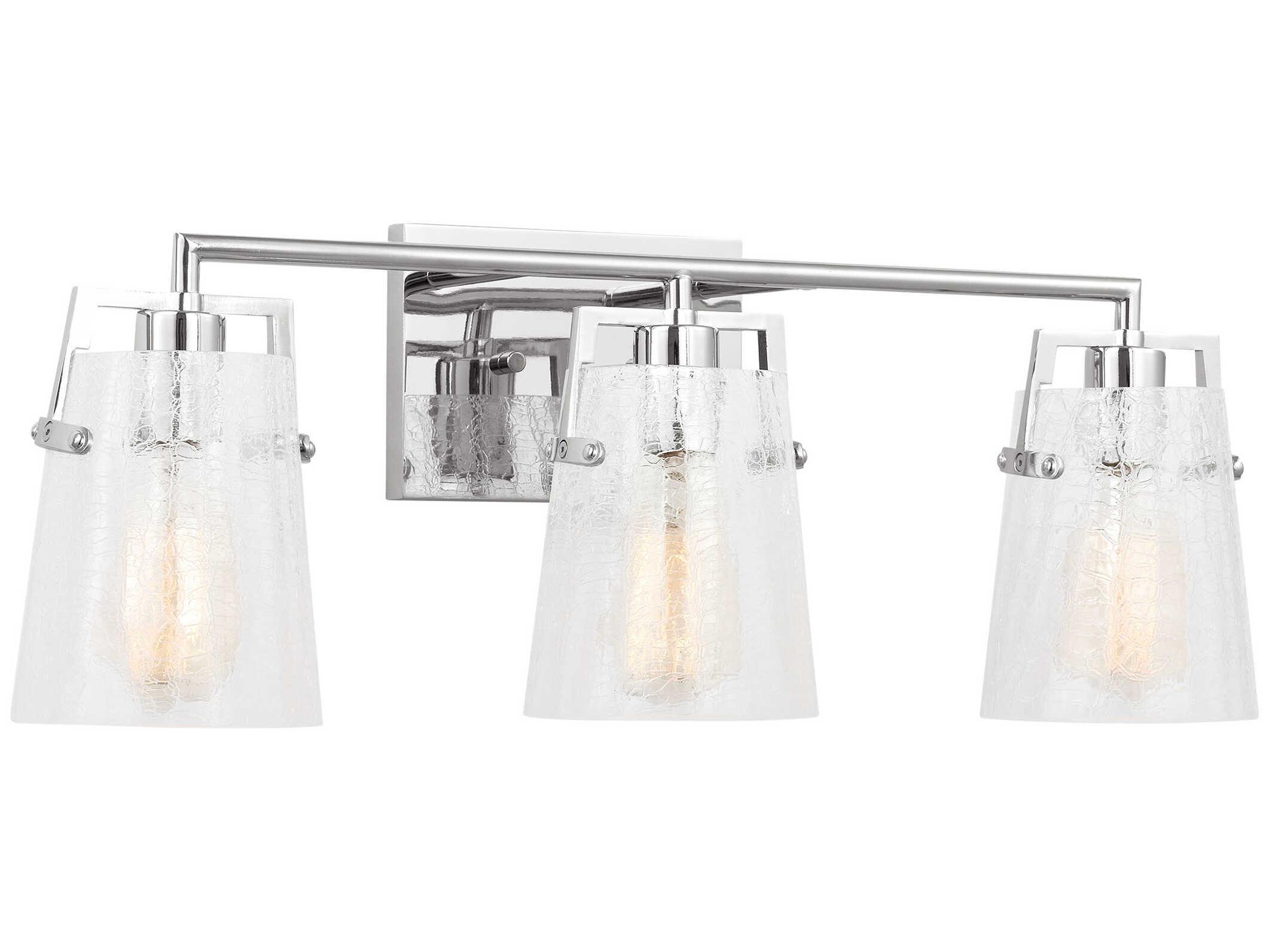 Visual Comfort Studio Crofton 3-Light Chrome Vanity Light