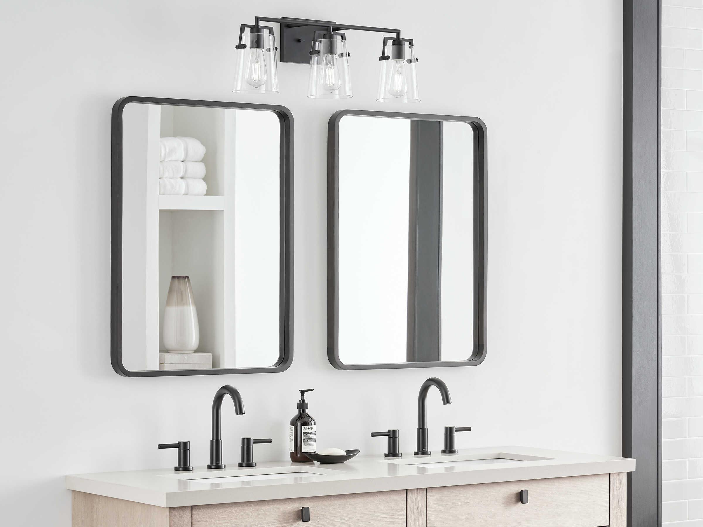 Visual Comfort Studio Crofton 3-Light Midnight Black Vanity Light