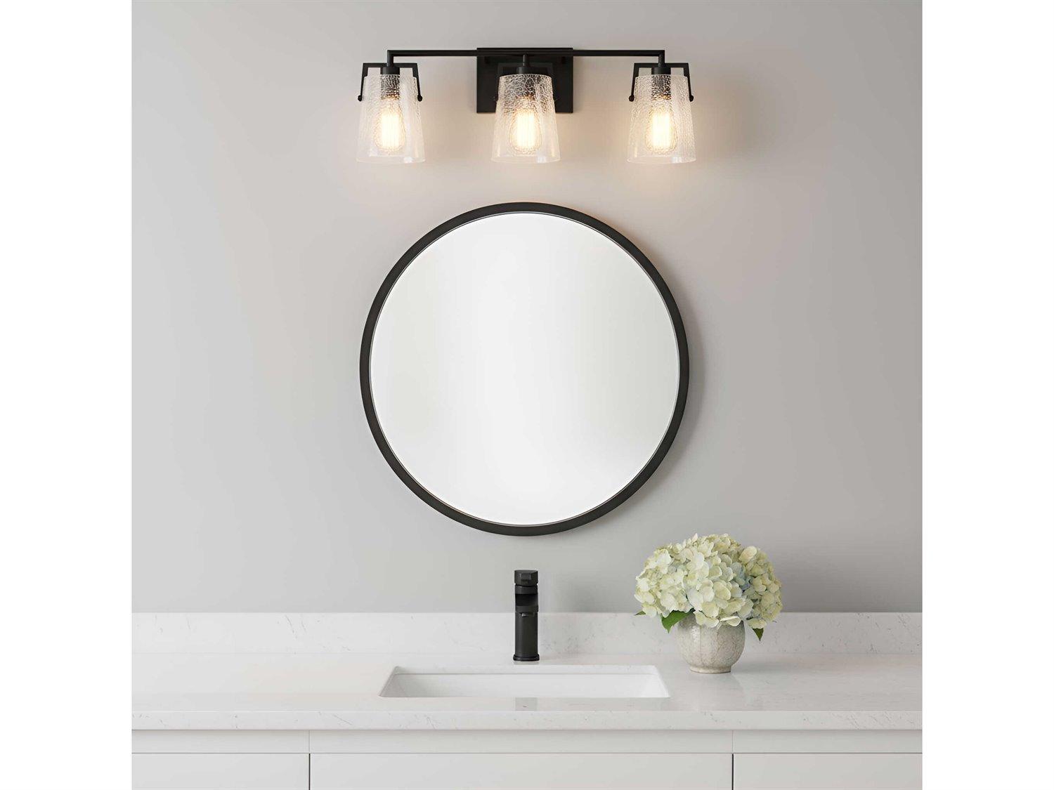 Visual Comfort Studio Crofton 3-Light Midnight Black Vanity Light
