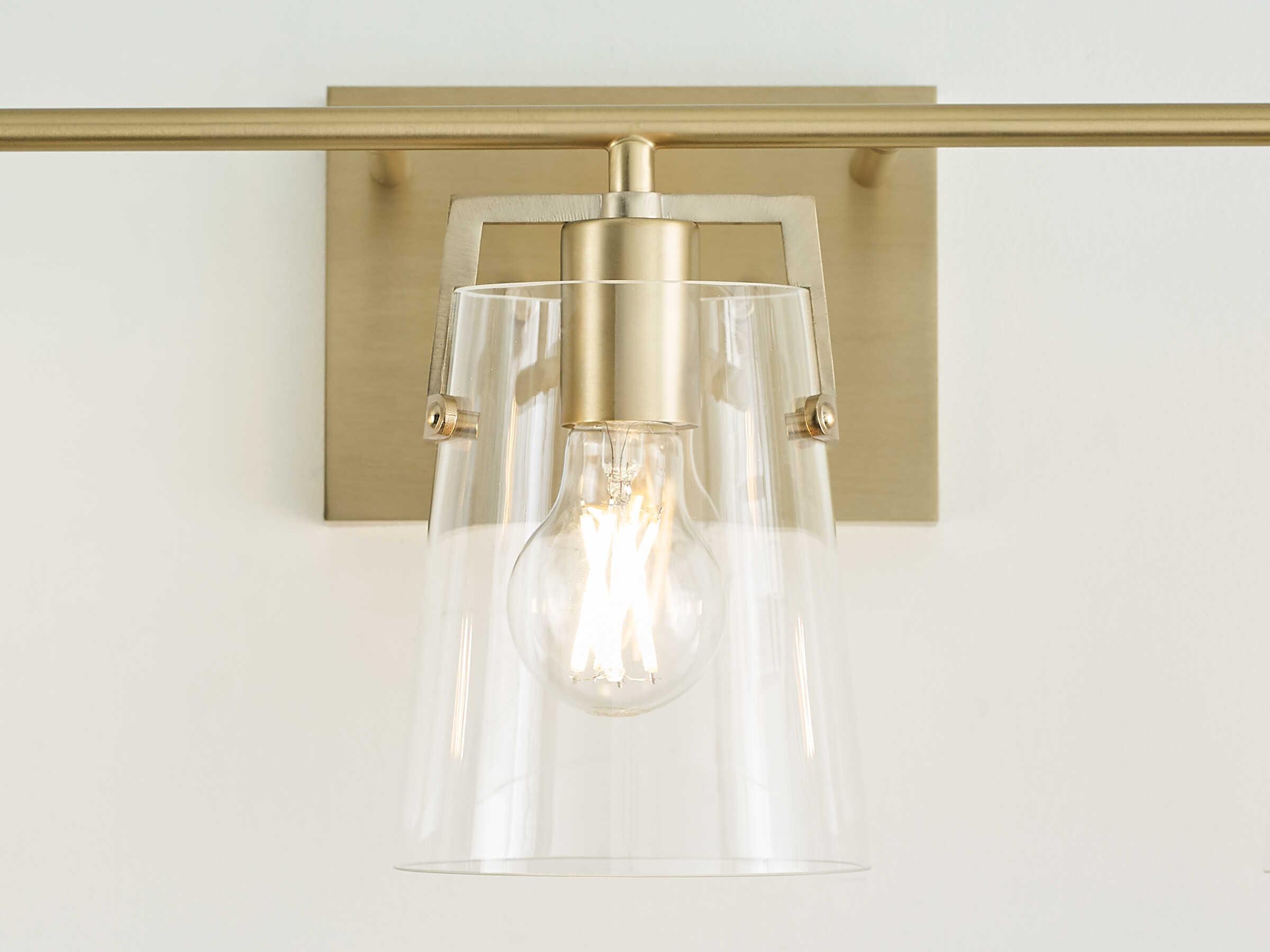 Visual Comfort Studio Crofton 3-Light Satin Brass Vanity Light