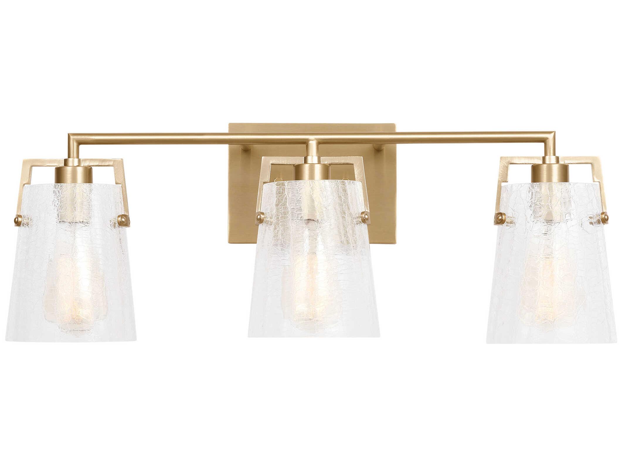Visual Comfort Studio Crofton 3-Light Satin Brass Vanity Light