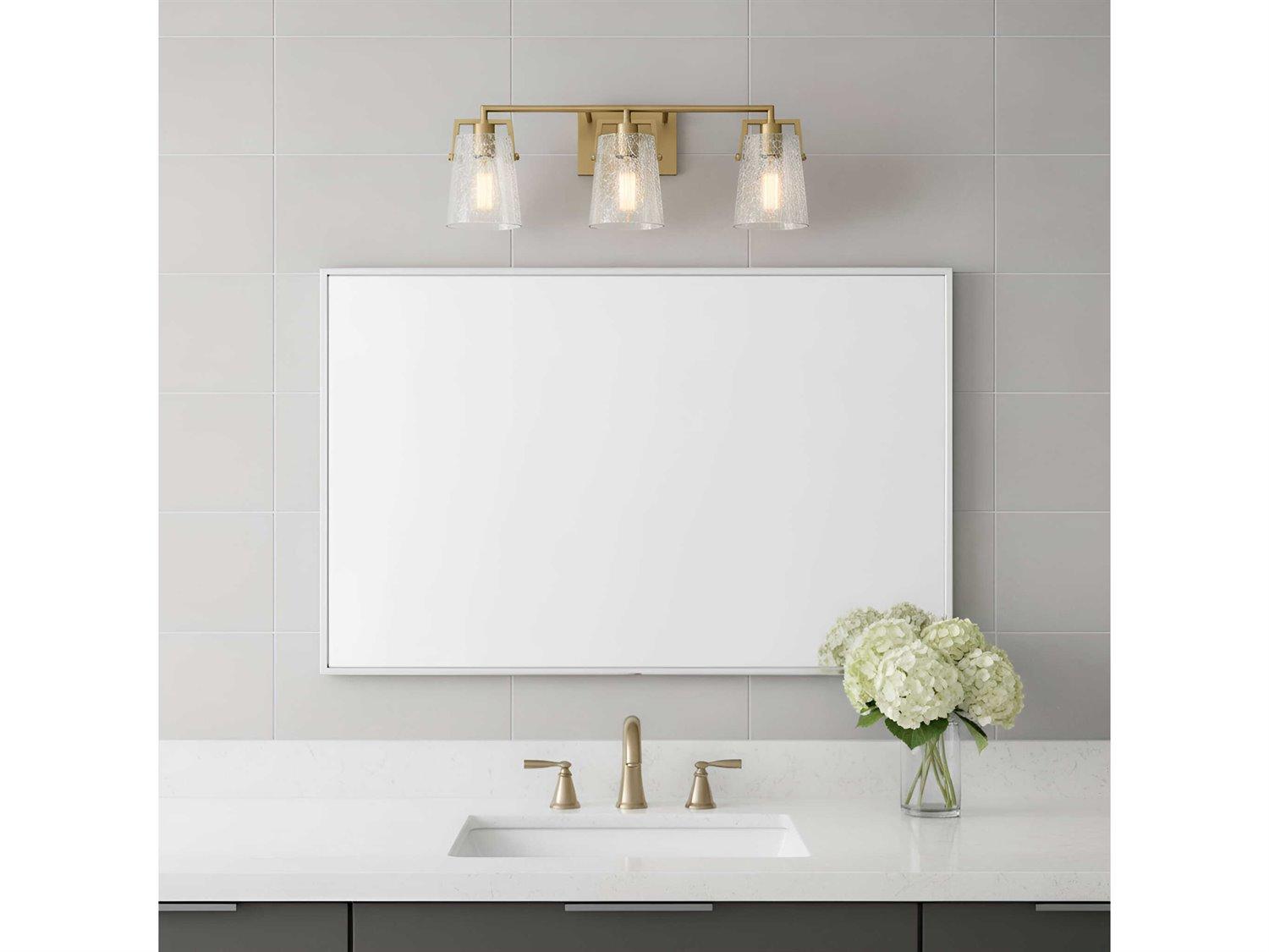 Visual Comfort Studio Crofton 3-Light Satin Brass Vanity Light