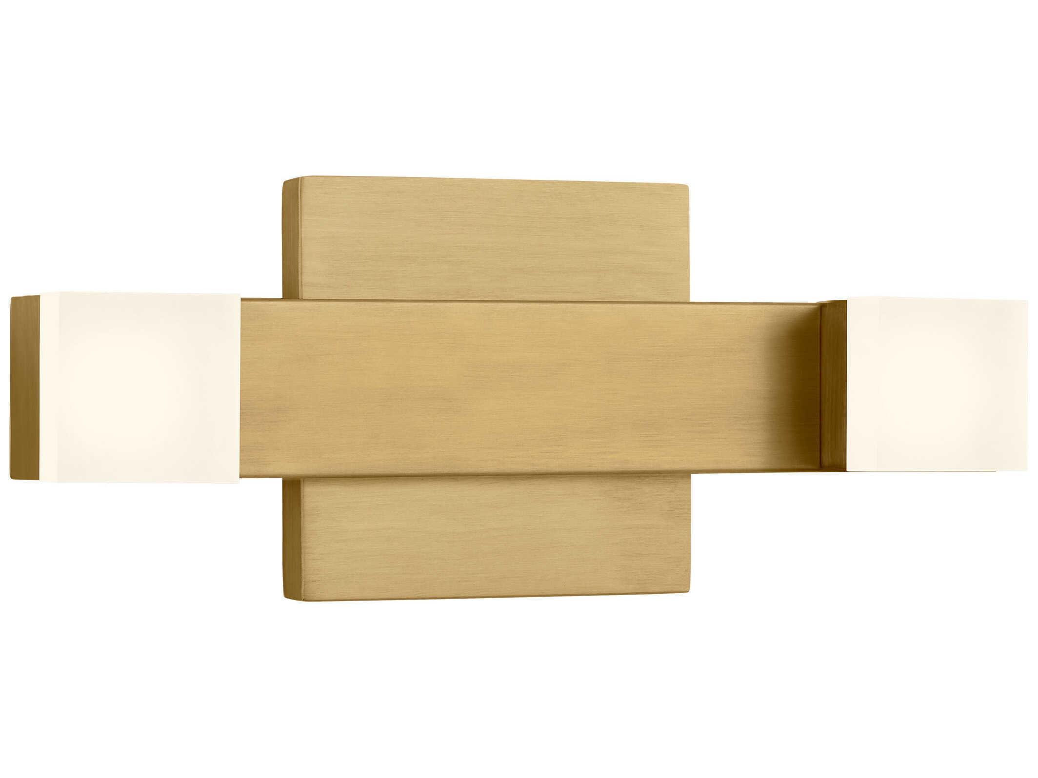 Visual Comfort Studio Brander 2-Light Satin Brass Vanity Light