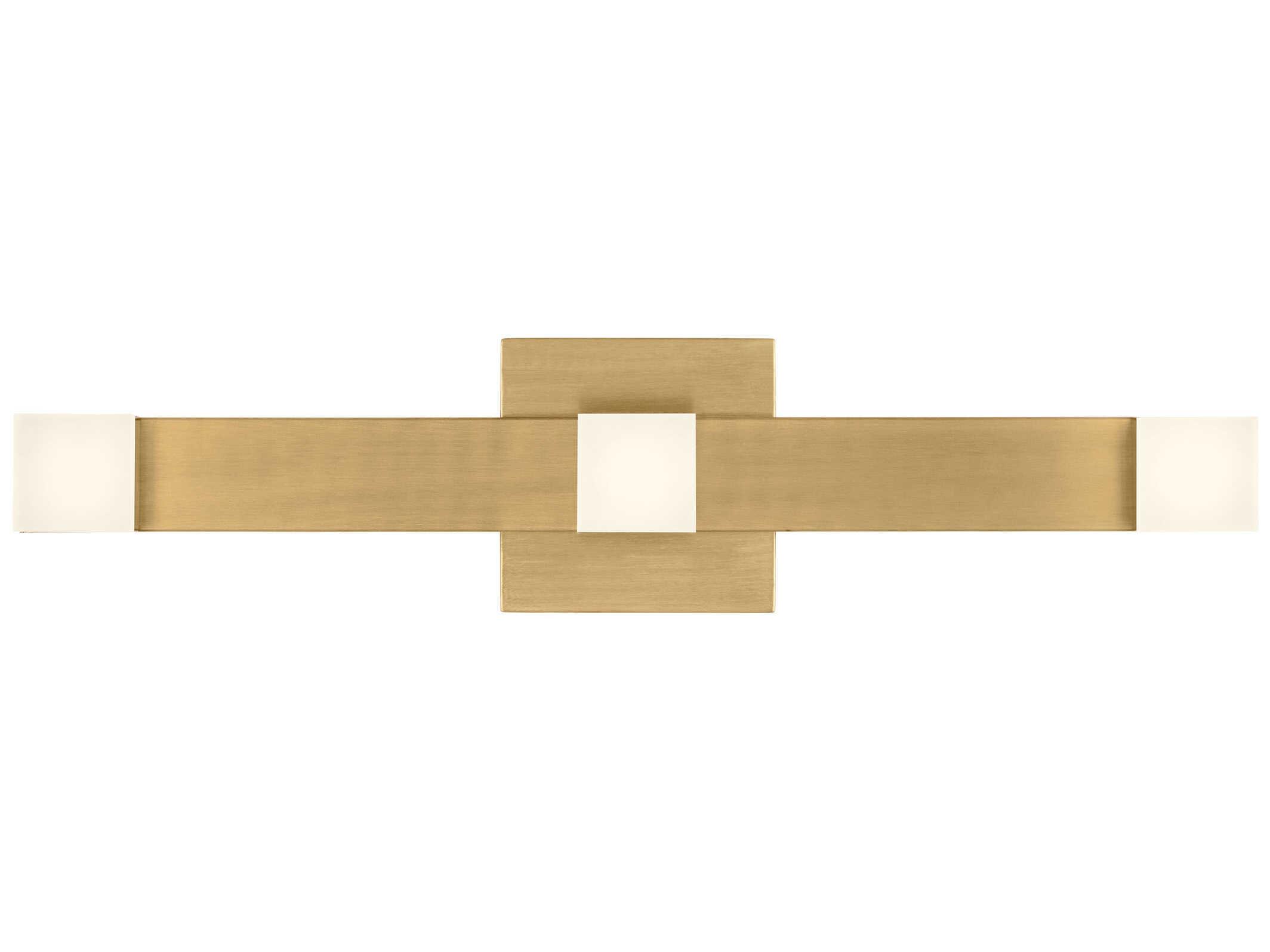 Visual Comfort Studio Brander 3-Light Satin Brass Vanity Light