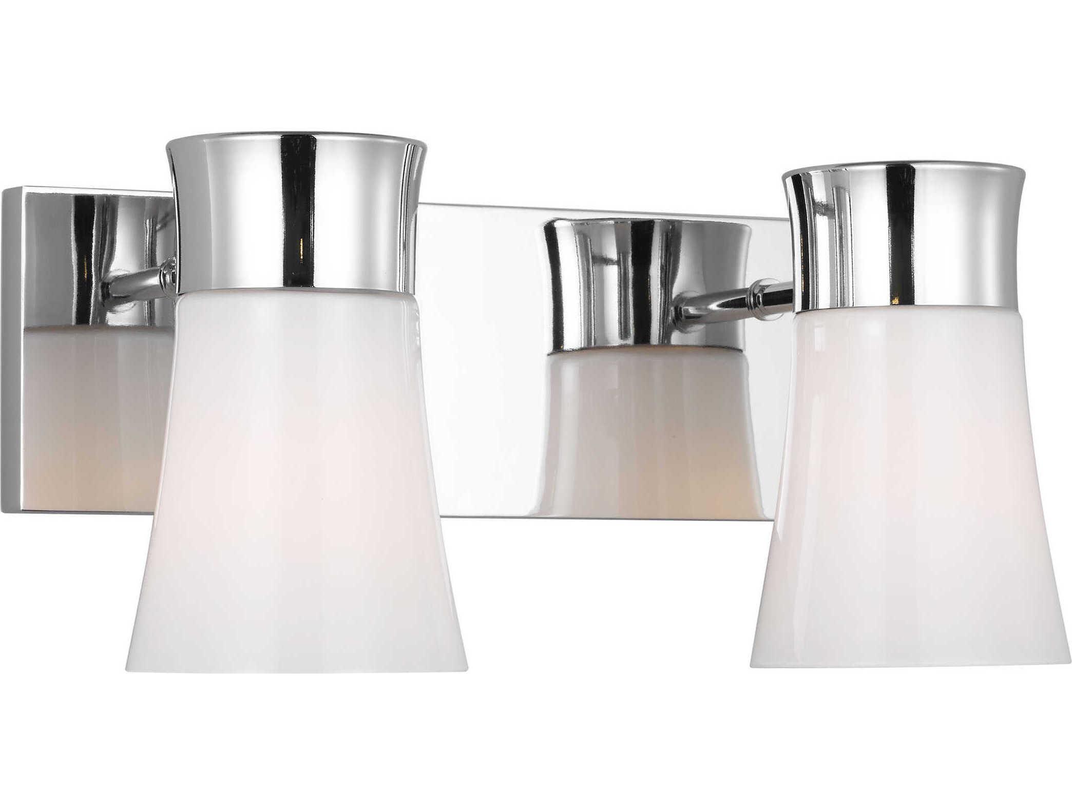 Visual Comfort Studio Roy 2-Light Chrome Vanity Light