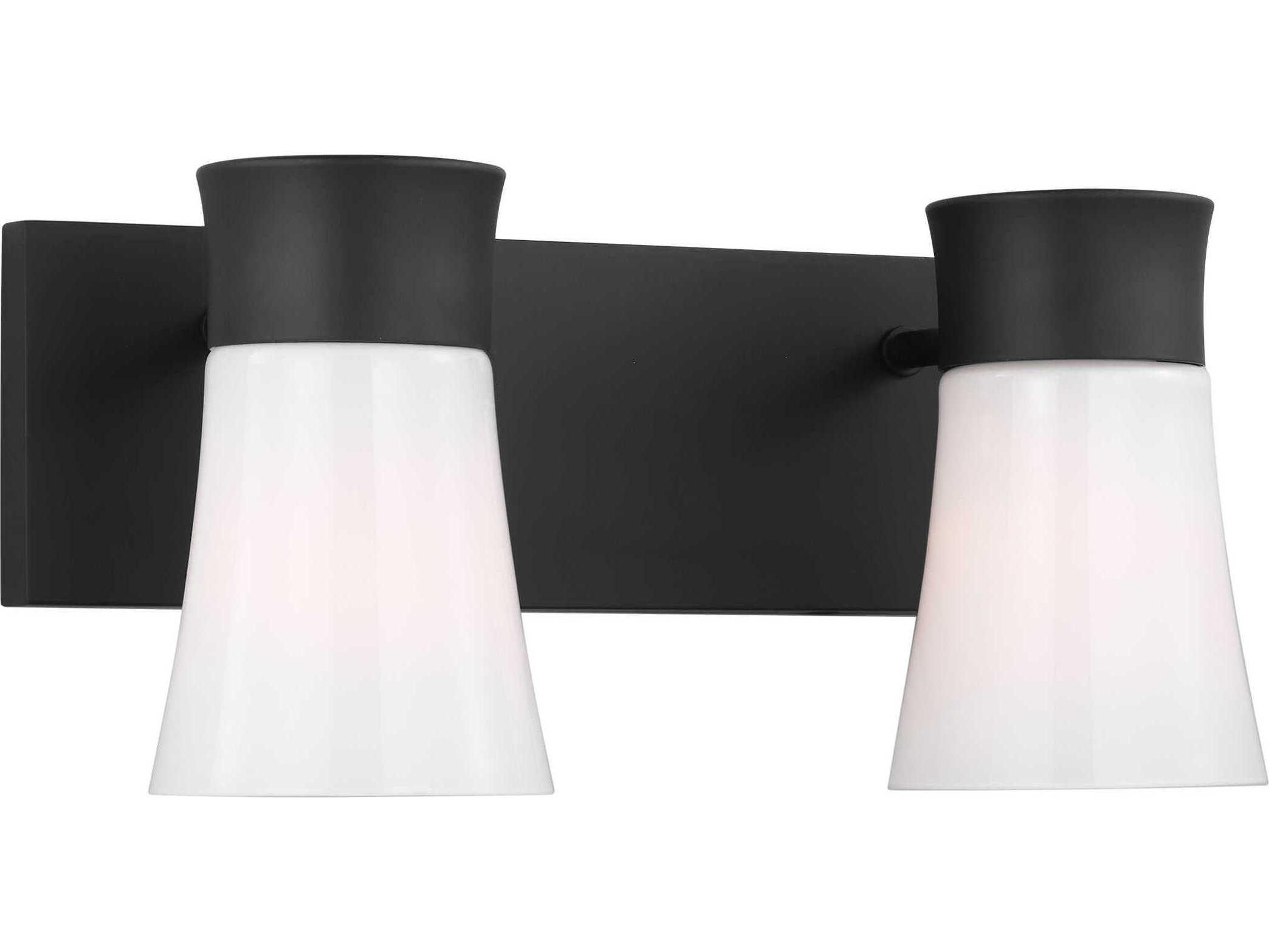 Visual Comfort Studio Roy 2-Light Midnight Black Vanity Light