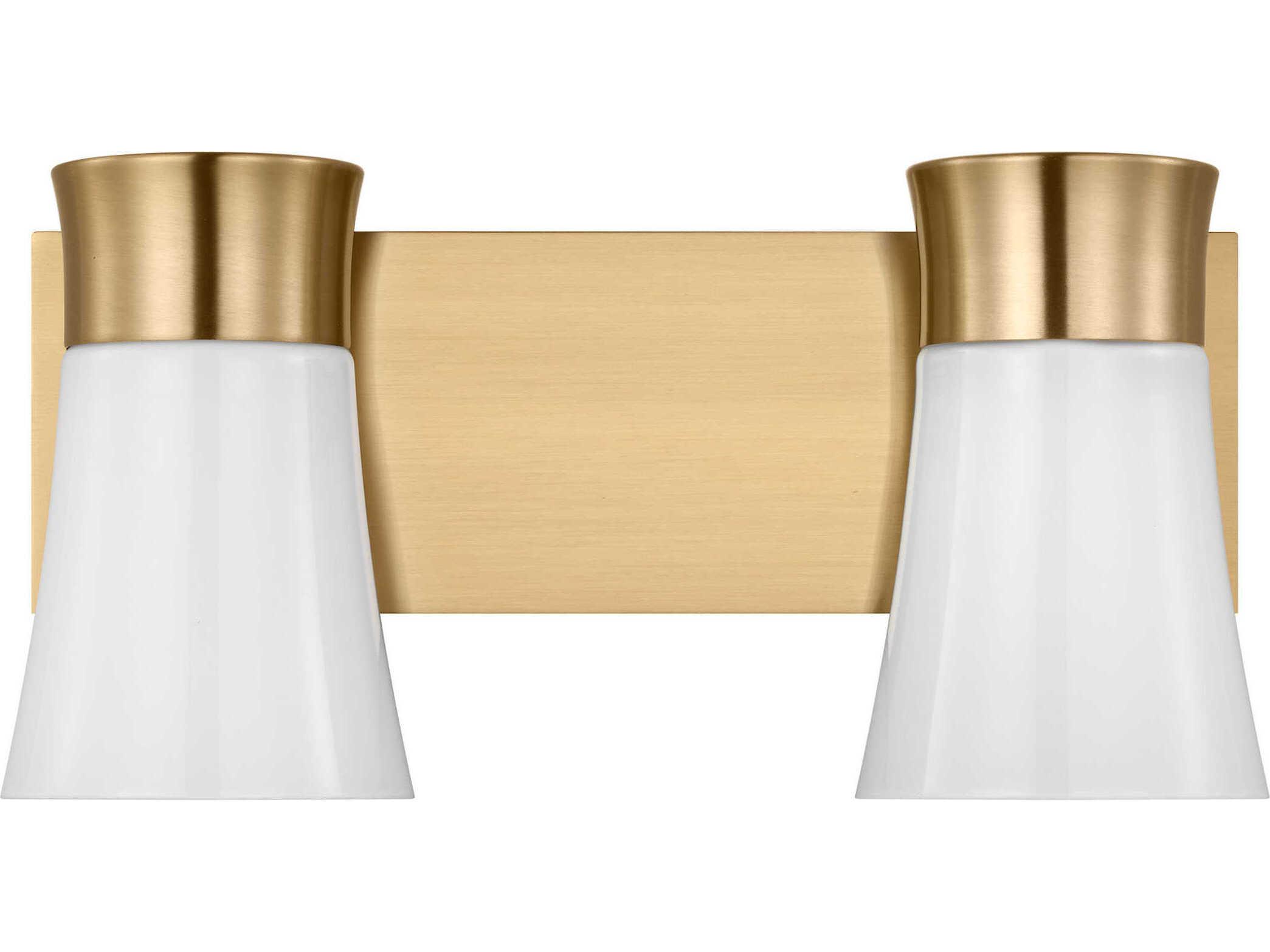 Visual Comfort Studio Roy 2-Light Satin Brass Vanity Light