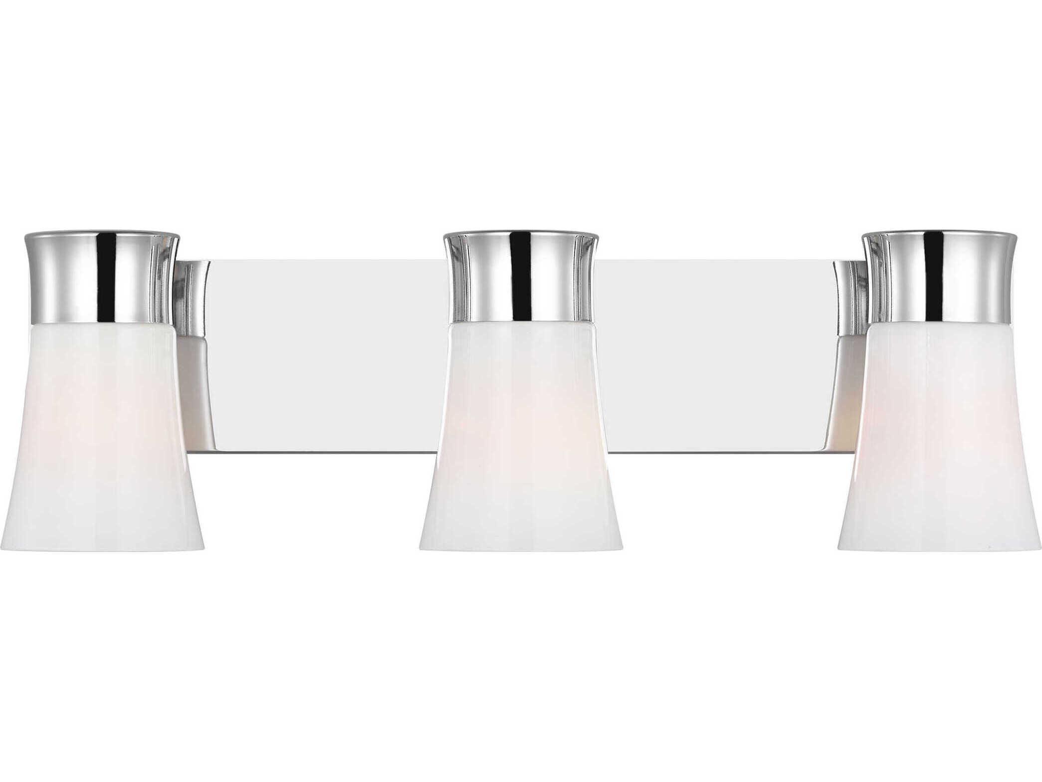Visual Comfort Studio Roy 3-Light Chrome Vanity Light