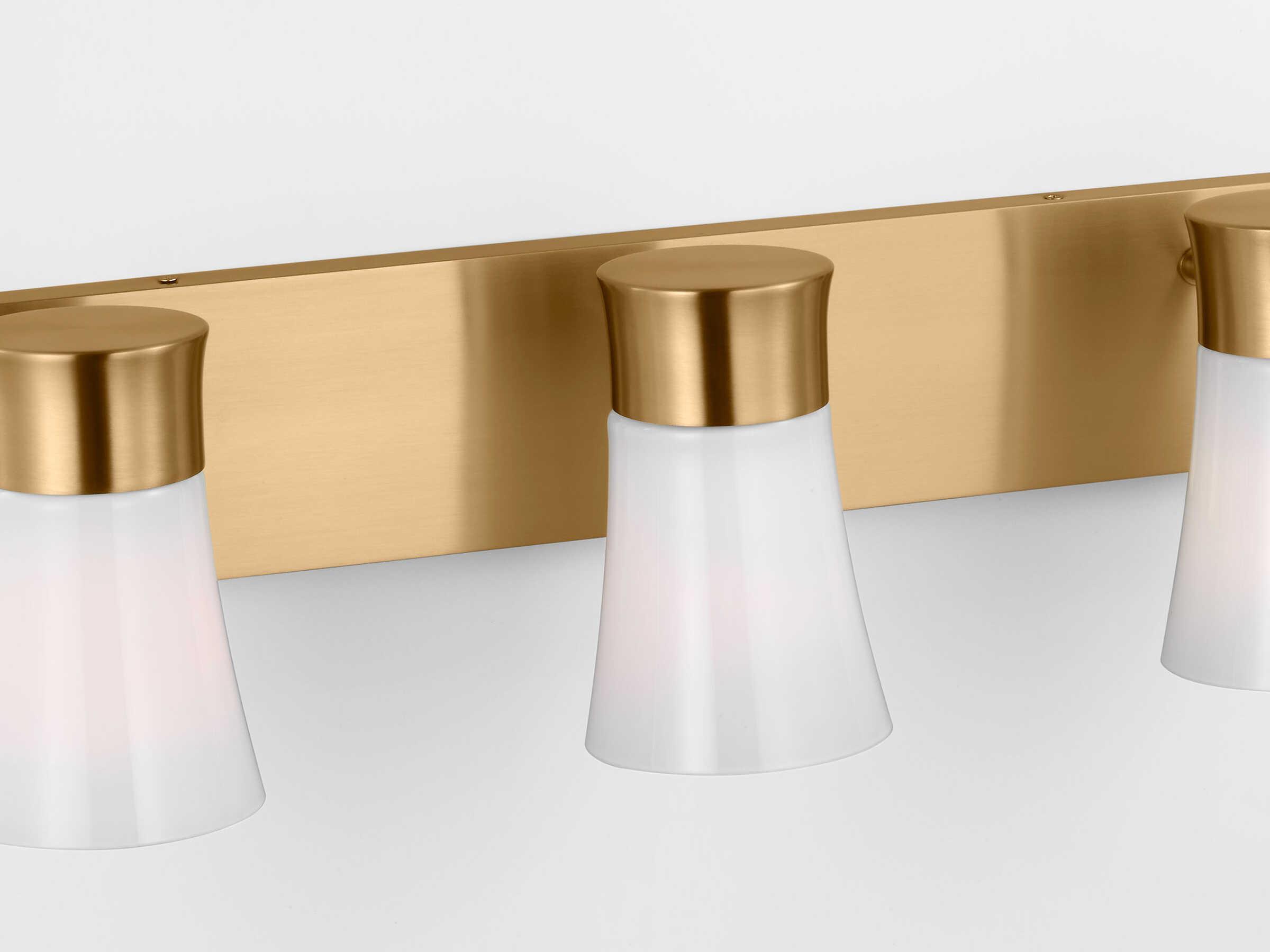 Visual Comfort Studio Roy 3-Light Satin Brass Vanity Light