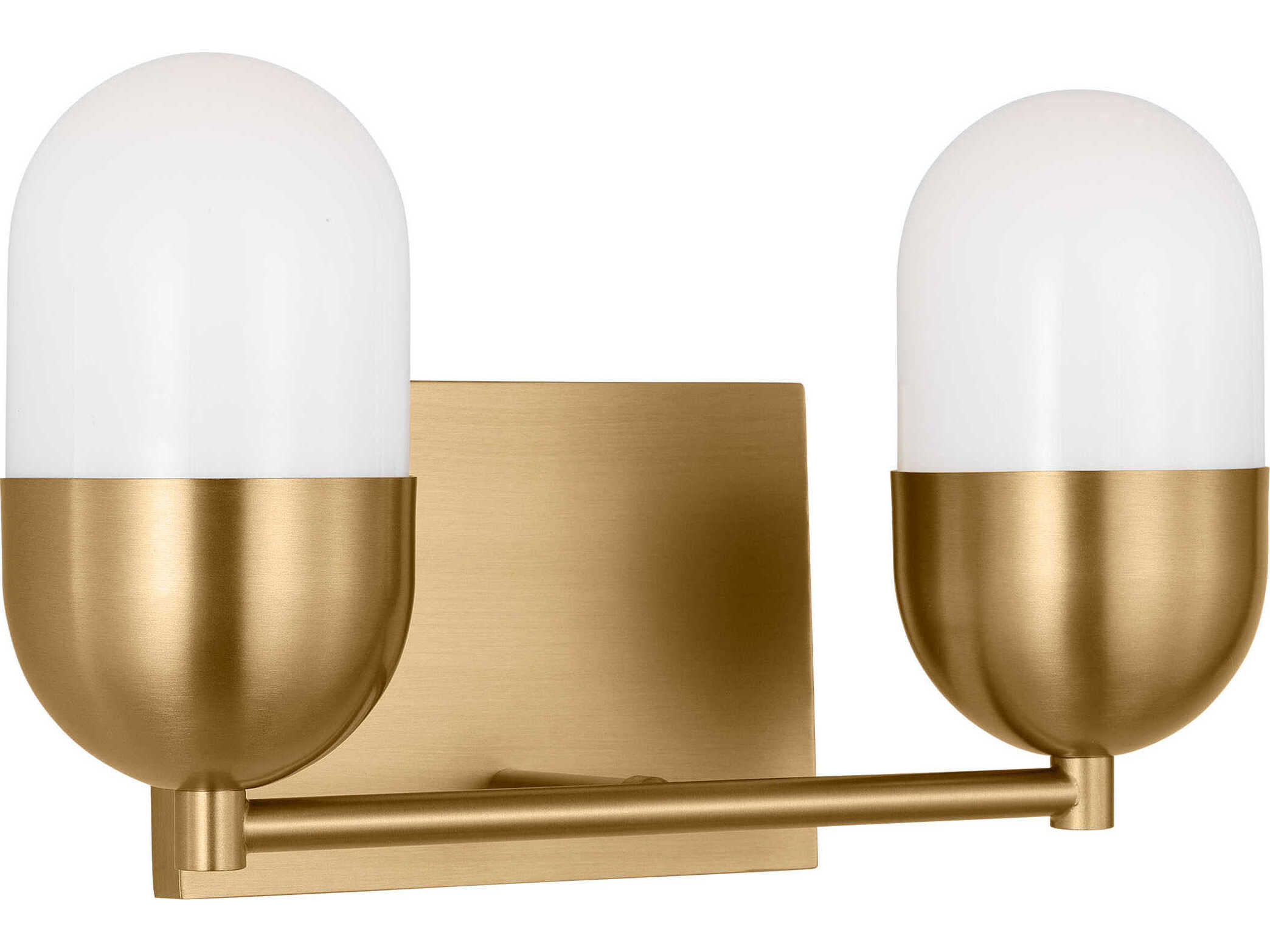 Visual Comfort Studio Foster 2-Light Satin Brass Vanity Light