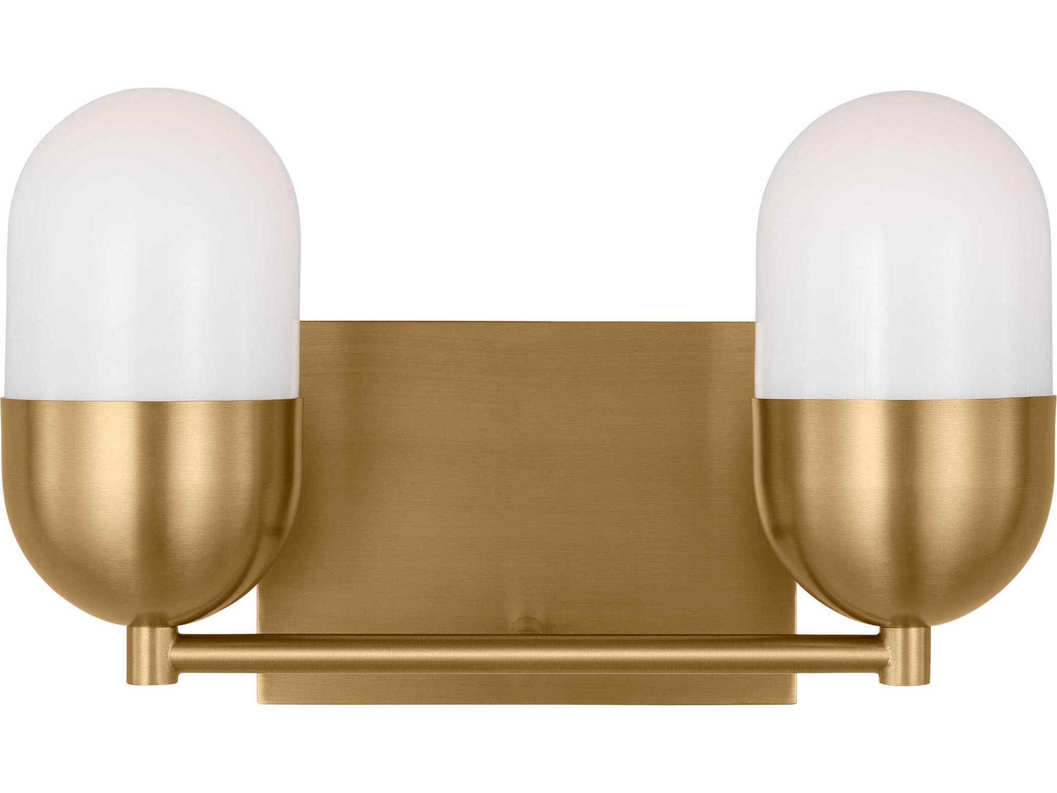Visual Comfort Studio Foster 2-Light Satin Brass Vanity Light