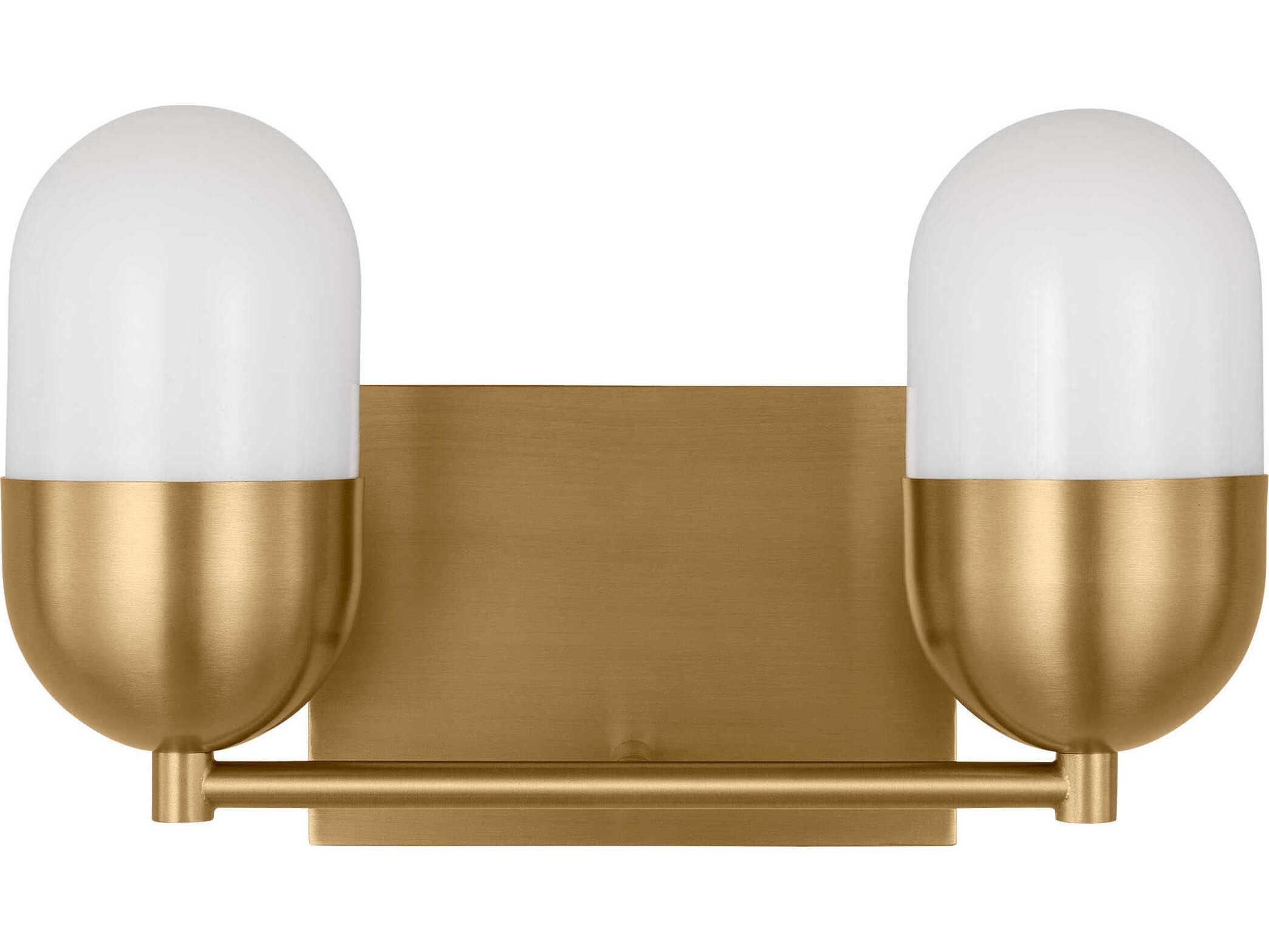 Visual Comfort Studio Foster 2-Light Satin Brass Vanity Light