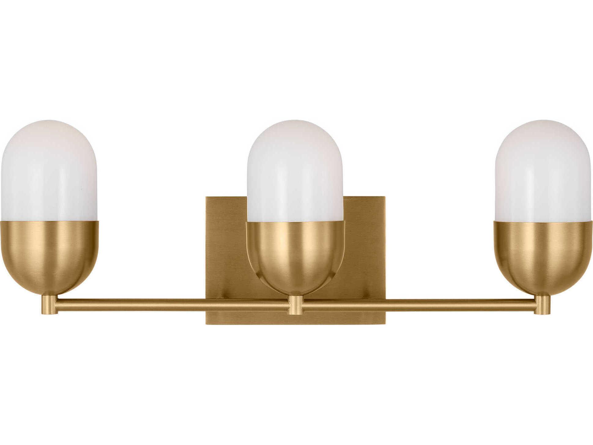 Visual Comfort Studio Foster 3-Light Satin Brass Vanity Light