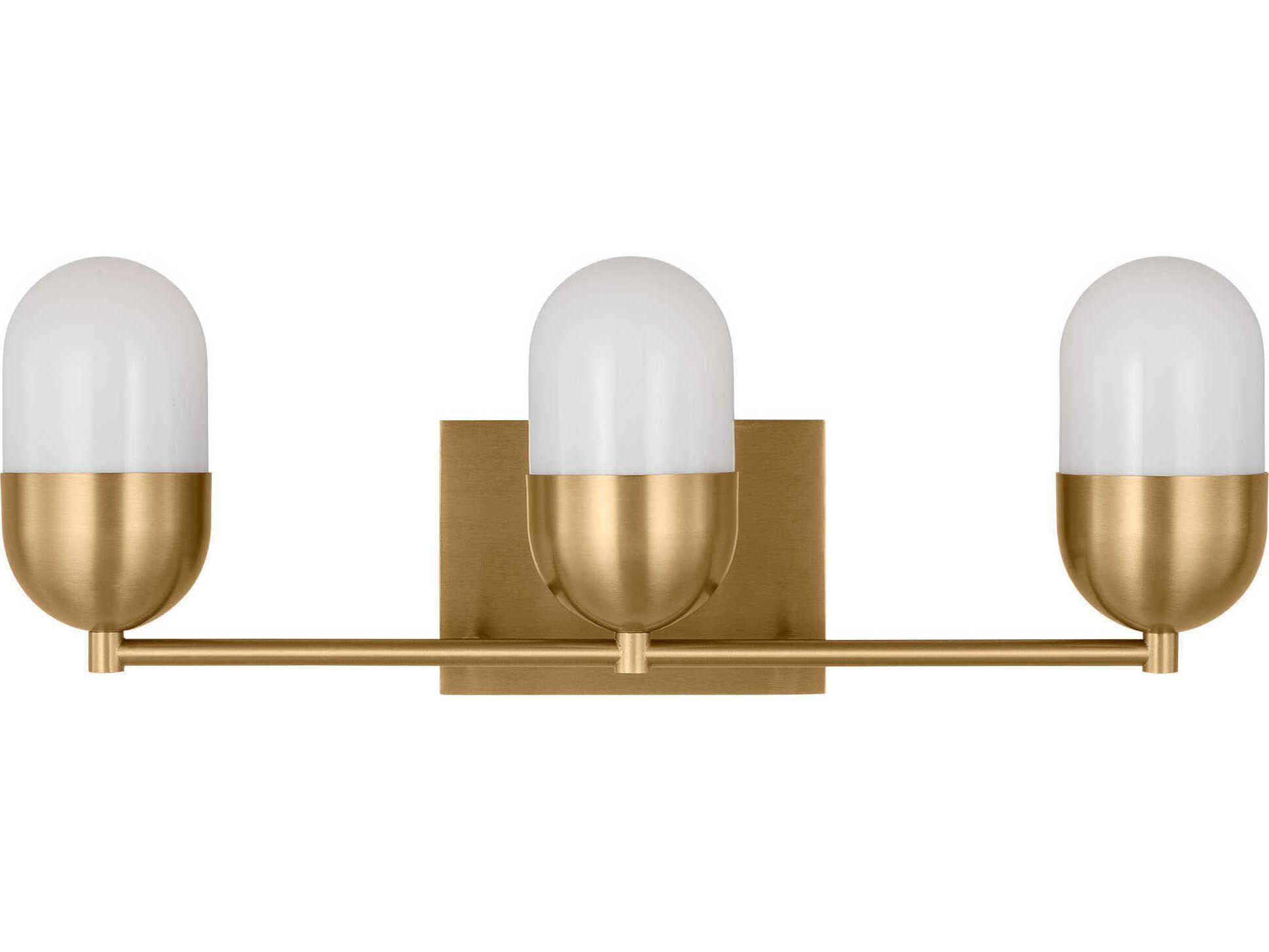 Visual Comfort Studio Foster 3-Light Satin Brass Vanity Light