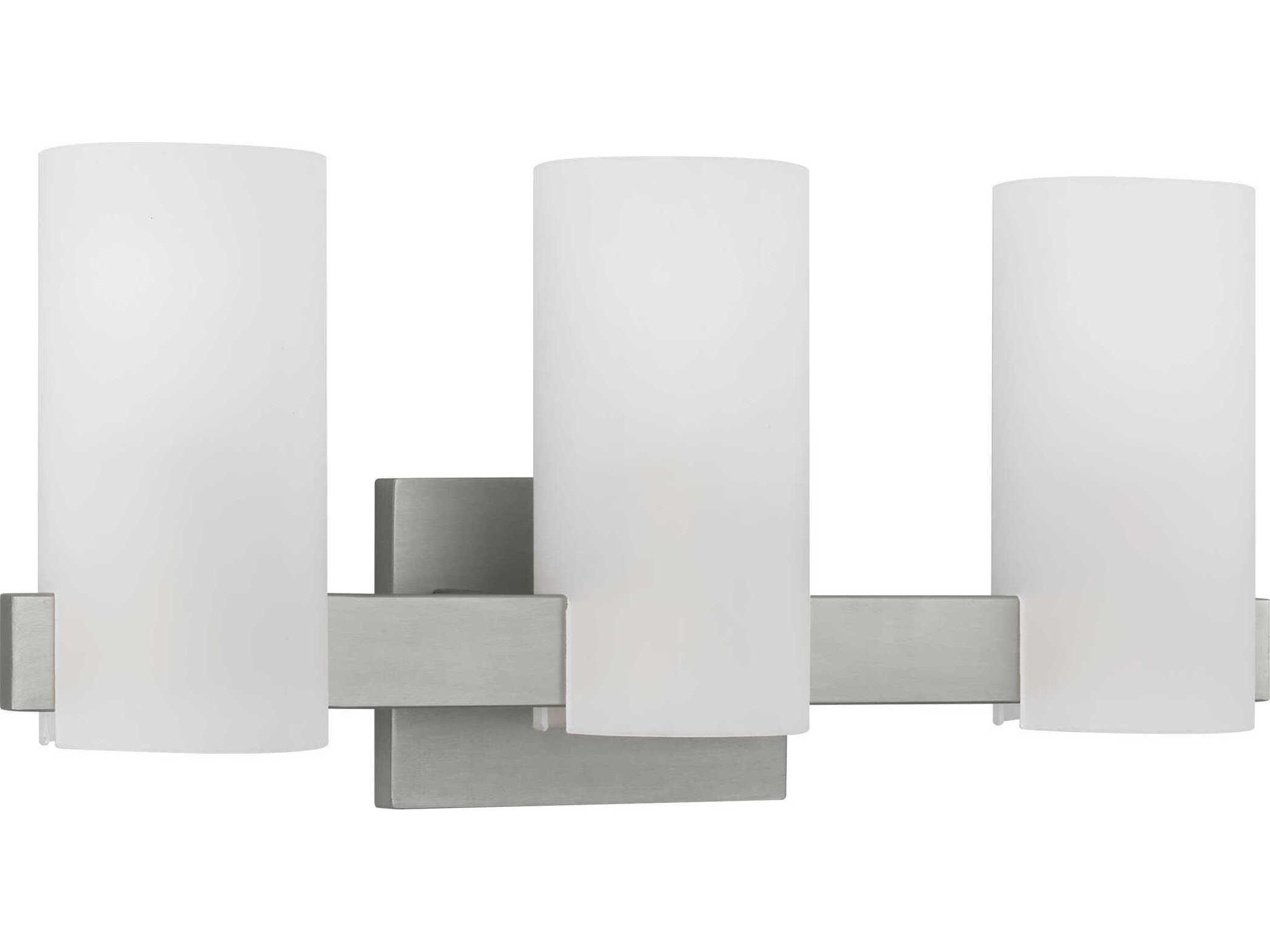 Visual Comfort Studio Rhode 3-Light Brushed Steel Vanity Light