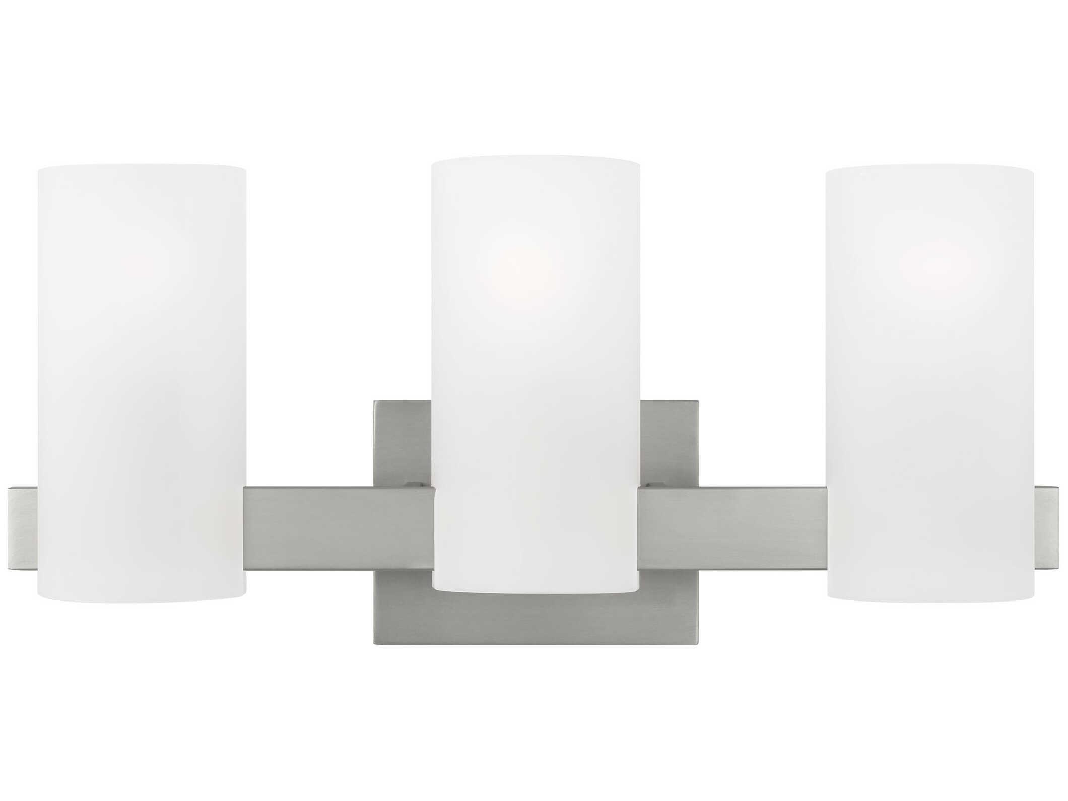 Visual Comfort Studio Rhode 3-Light Brushed Steel Vanity Light