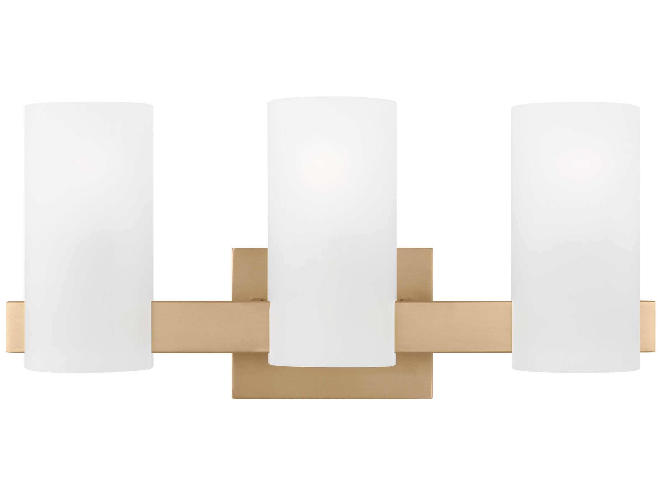 Visual Comfort Studio Rhode 3-Light Satin Brass Vanity Light