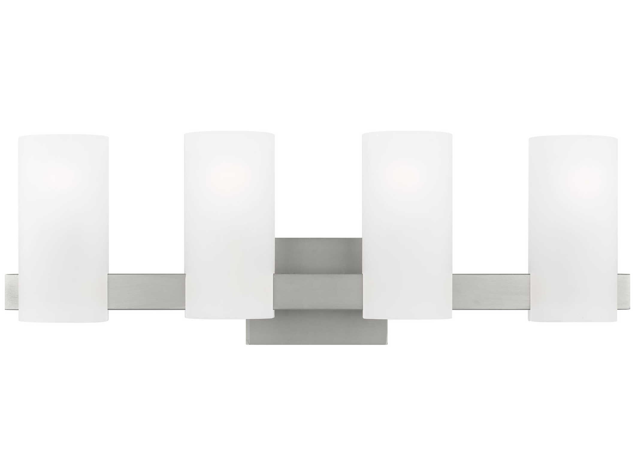 Visual Comfort Studio Rhode 4-Light Brushed Steel Vanity Light