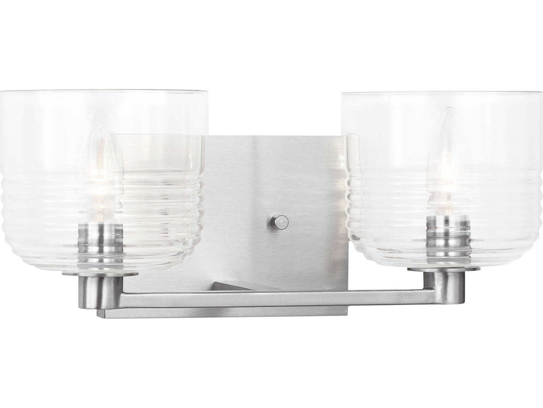 Visual Comfort Studio Lochdale 2-Light Brushed Nickel Vanity Light