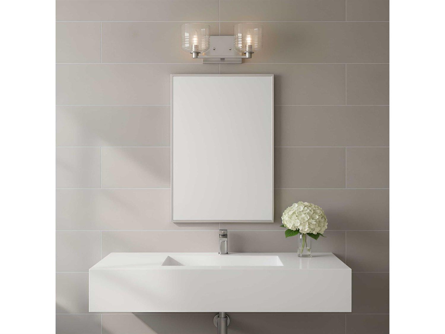 Visual Comfort Studio Lochdale 2-Light Brushed Nickel Vanity Light