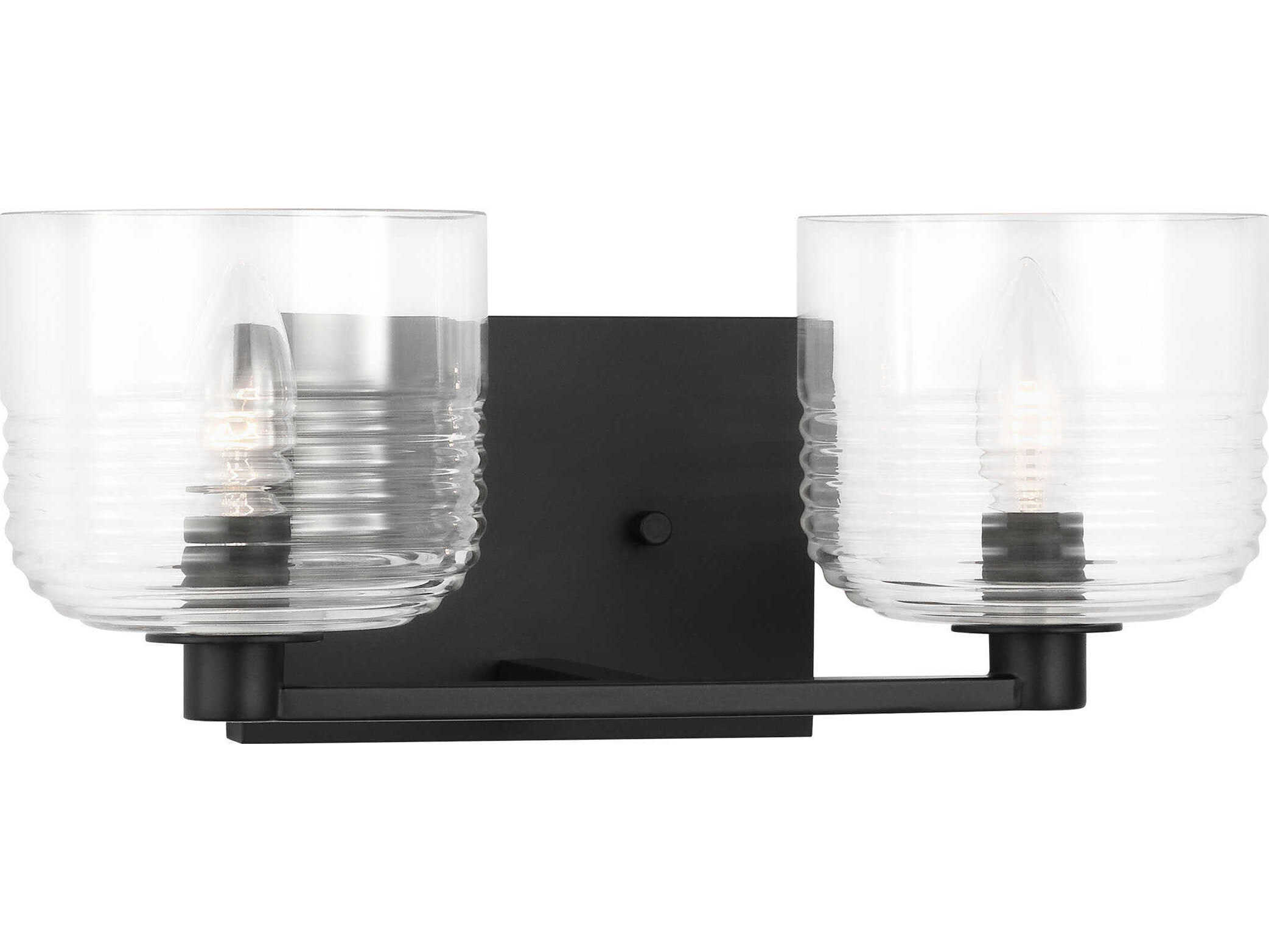 Visual Comfort Studio Lochdale 2-Light Midnight Black Vanity Light