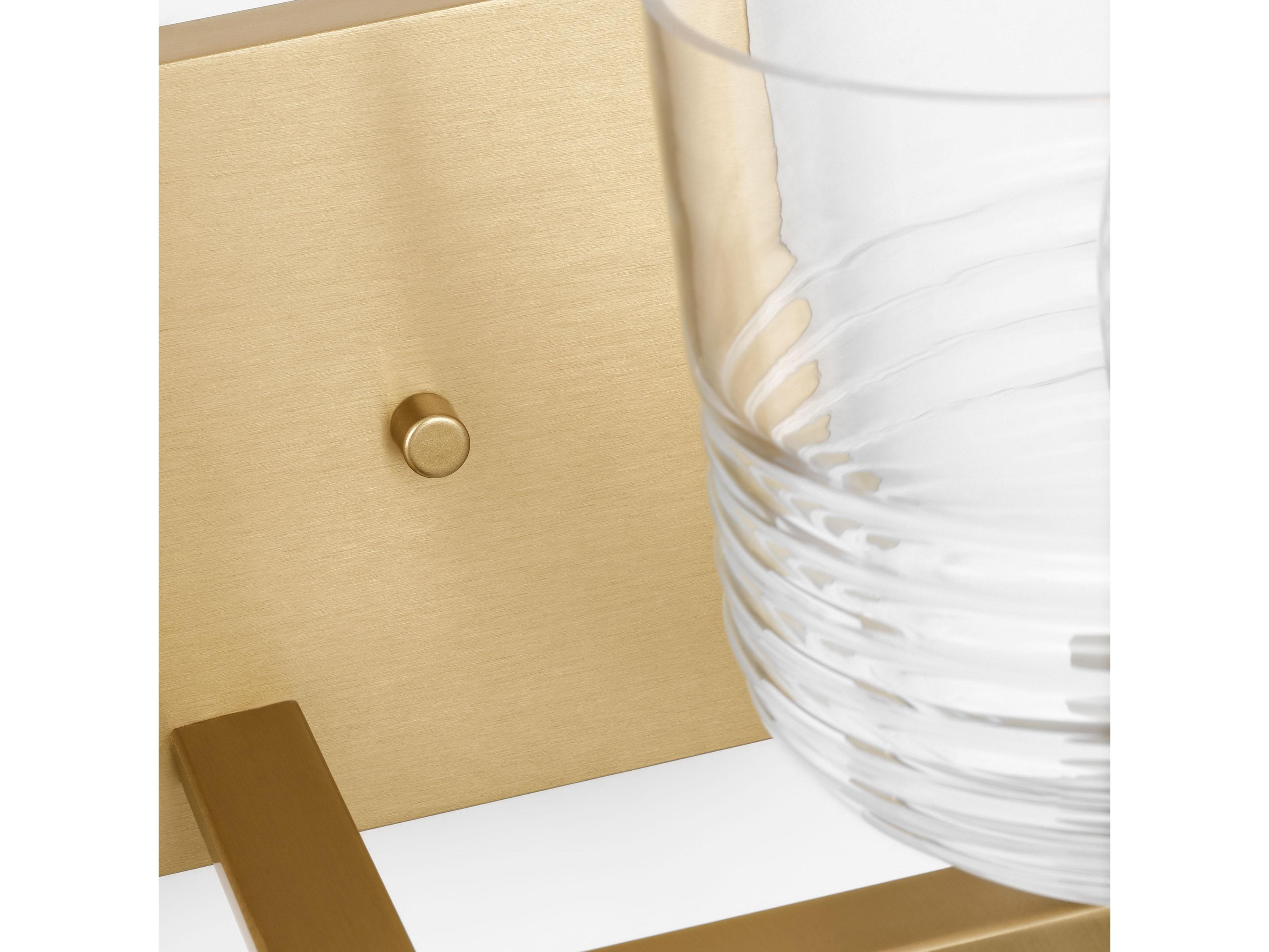 Visual Comfort Studio Lochdale 2-Light Satin Brass Vanity Light