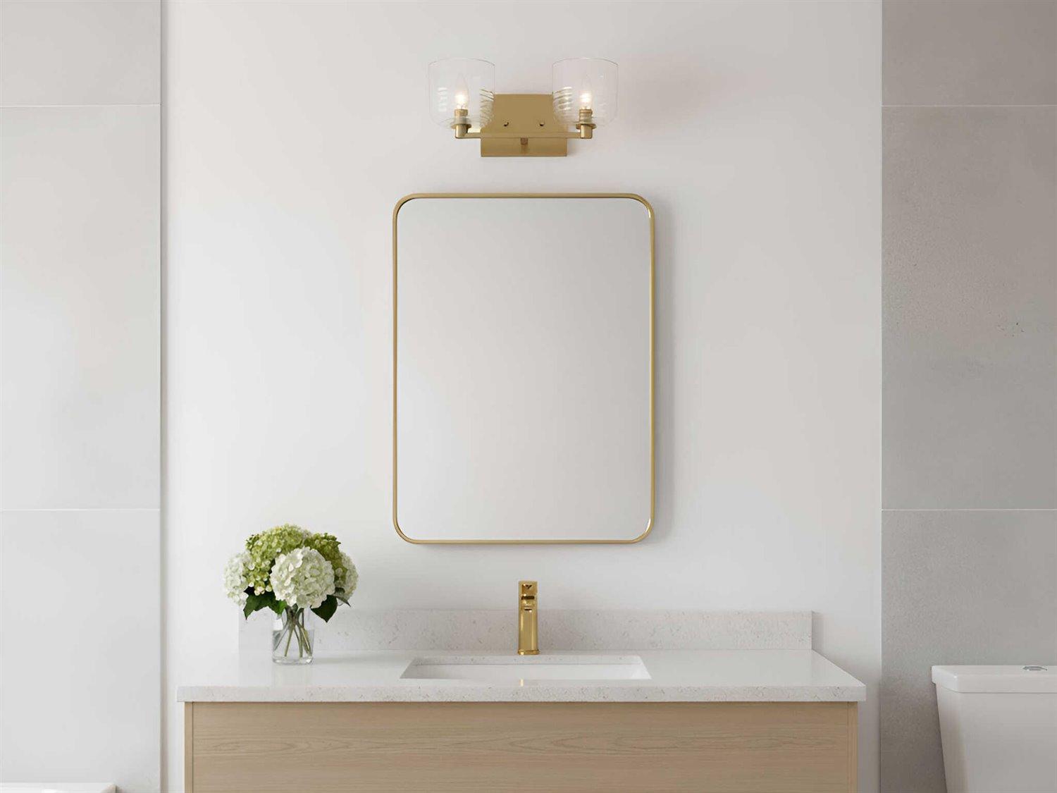 Visual Comfort Studio Lochdale 2-Light Satin Brass Vanity Light