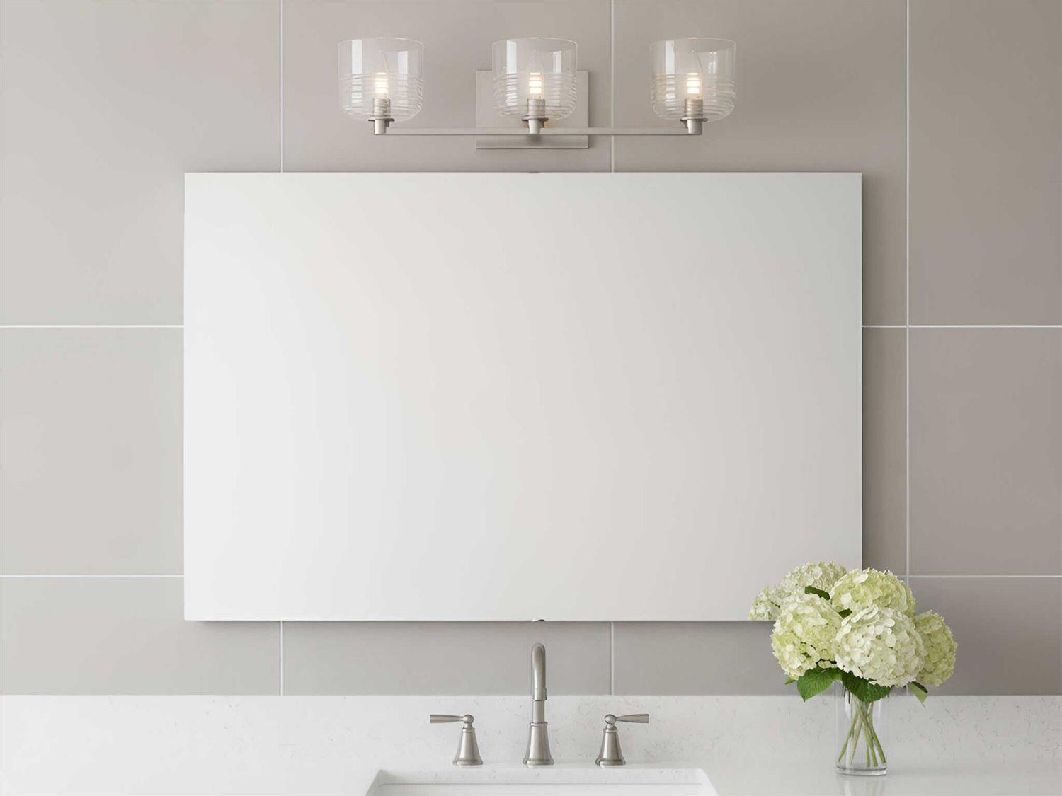 Visual Comfort Studio Lochdale 3-Light Brushed Nickel Vanity Light