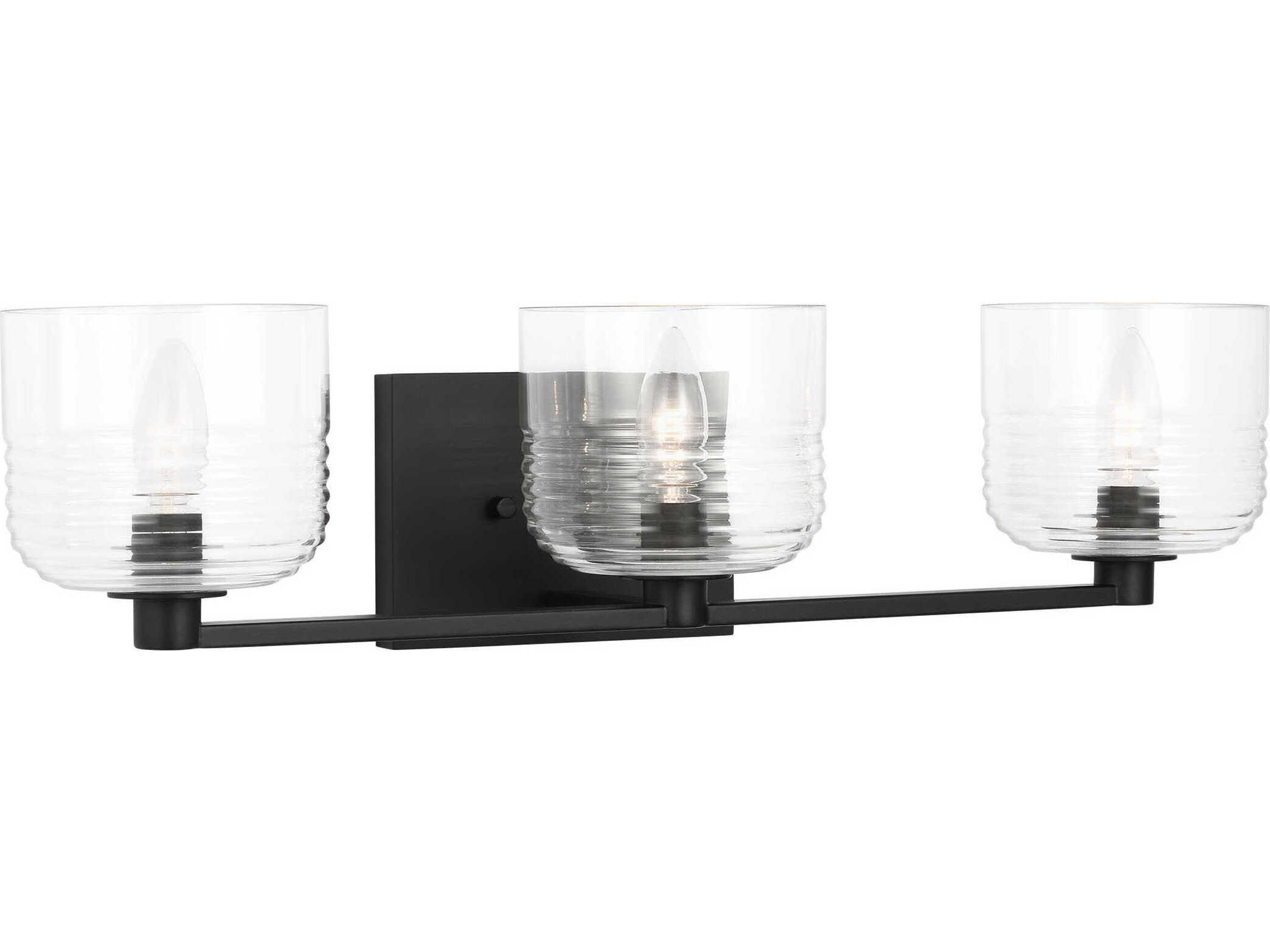 Visual Comfort Studio Lochdale 3-Light Midnight Black Vanity Light