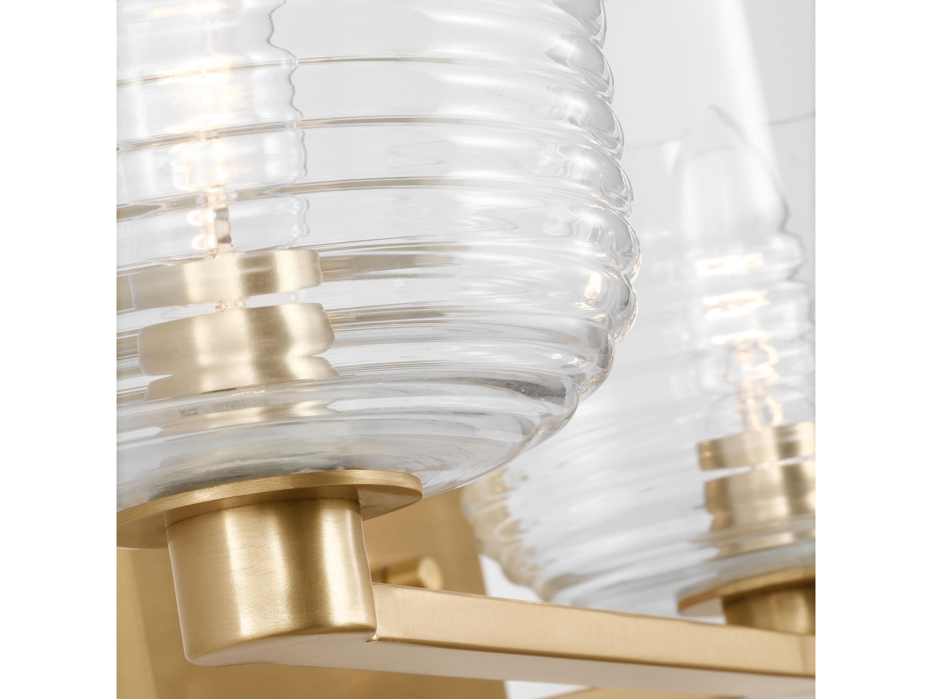 Visual Comfort Studio Lochdale 3-Light Satin Brass Vanity Light