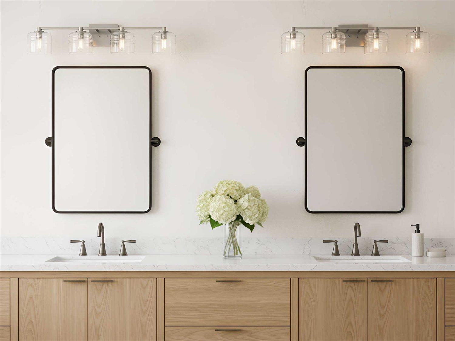 Visual Comfort Studio Lochdale 4-Light Brushed Nickel Vanity Light