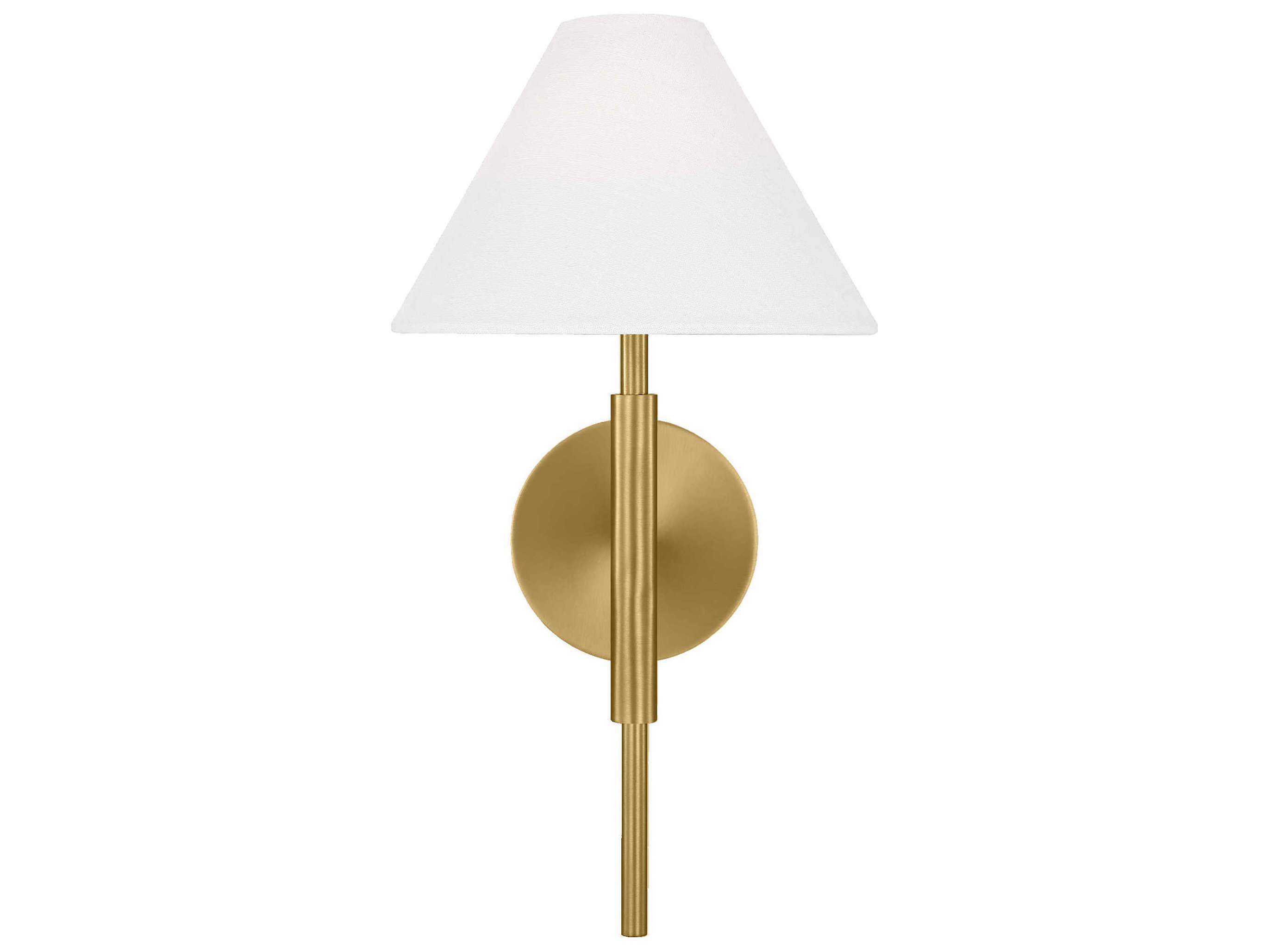 Visual Comfort Studio Porteau 1-Light Satin Brass Wall Sconce