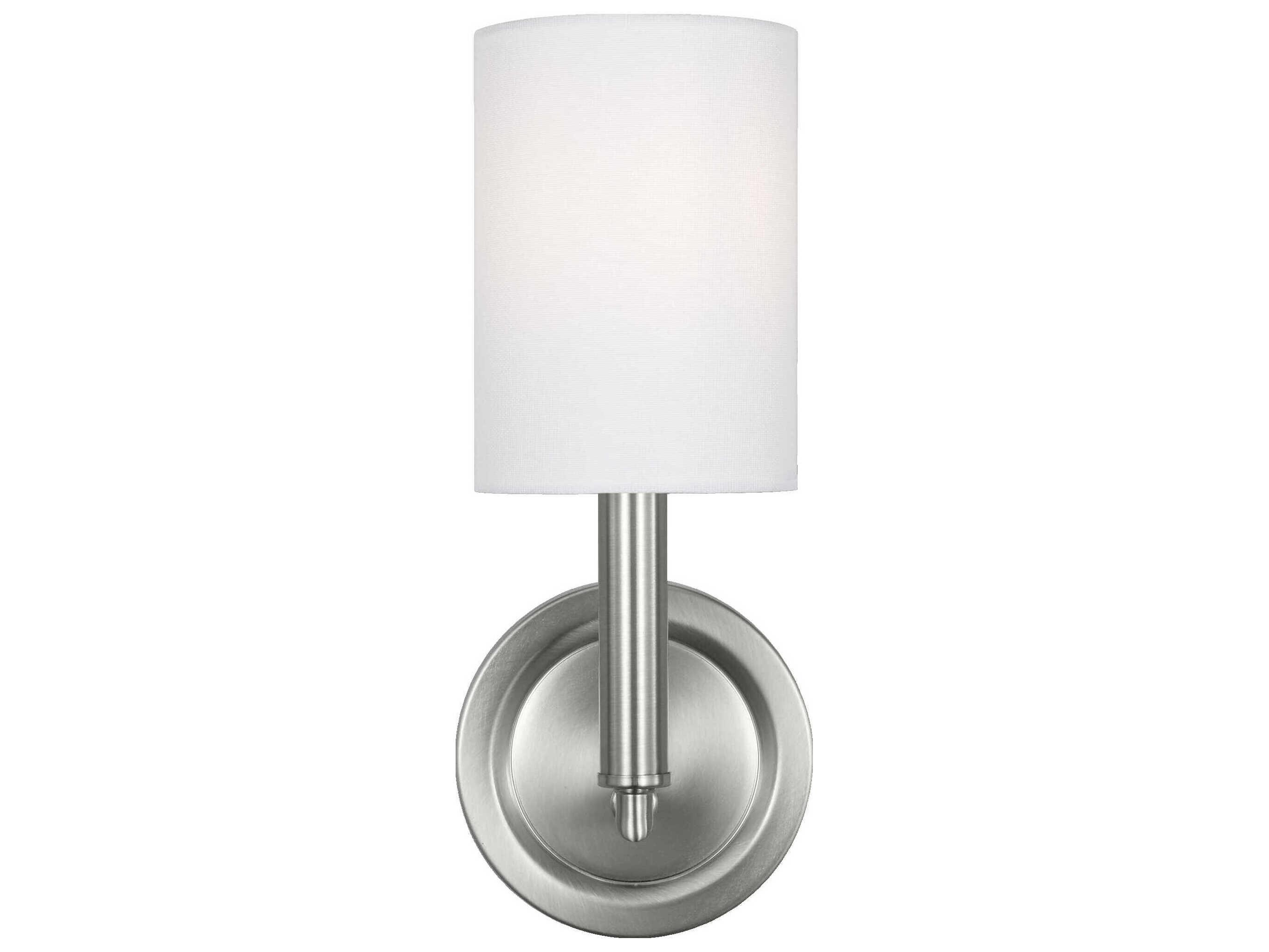 Visual Comfort Studio Egmont 1-Light Brushed Steel Wall Sconce
