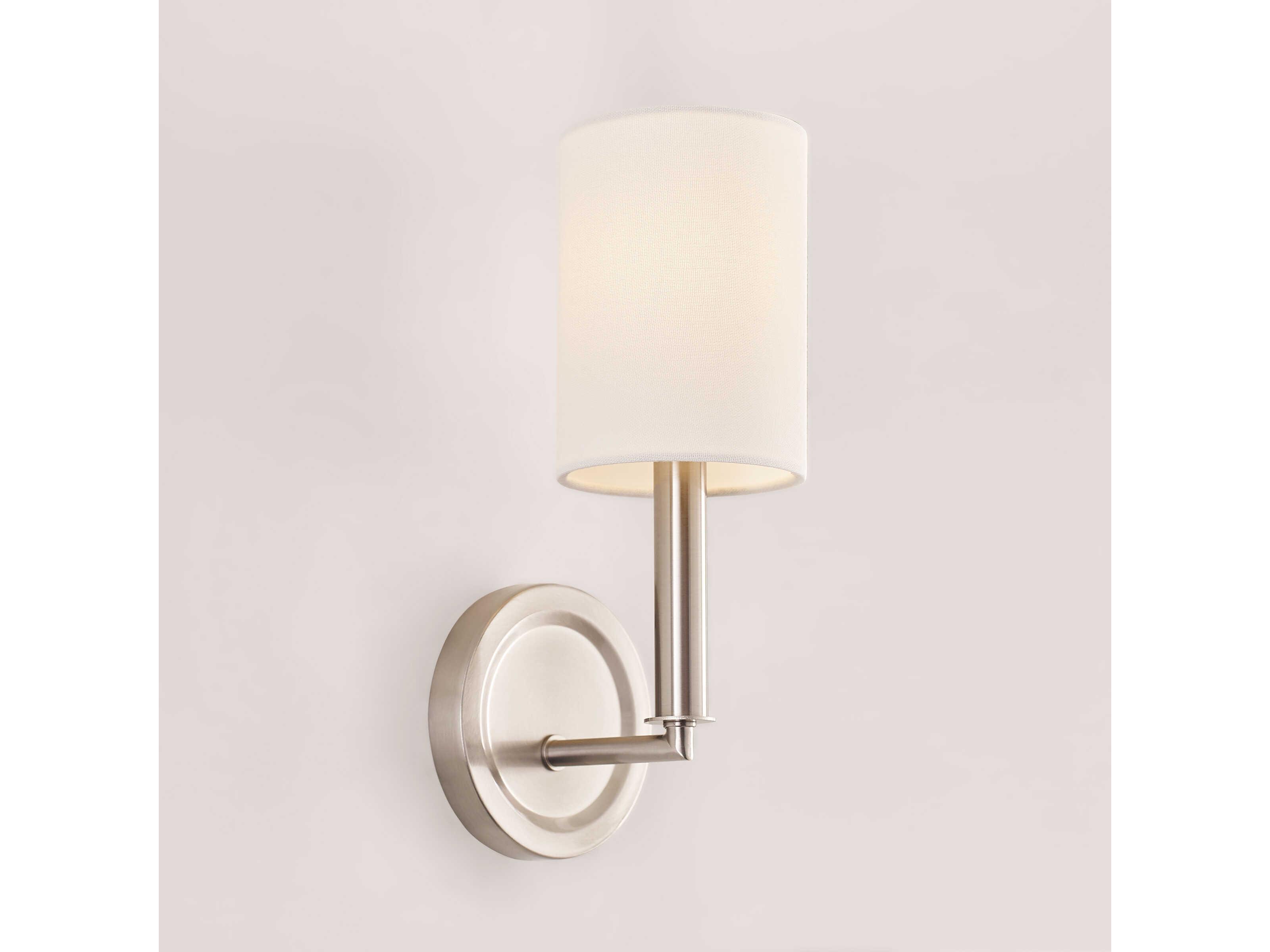 Visual Comfort Studio Egmont 1-Light Brushed Steel Wall Sconce