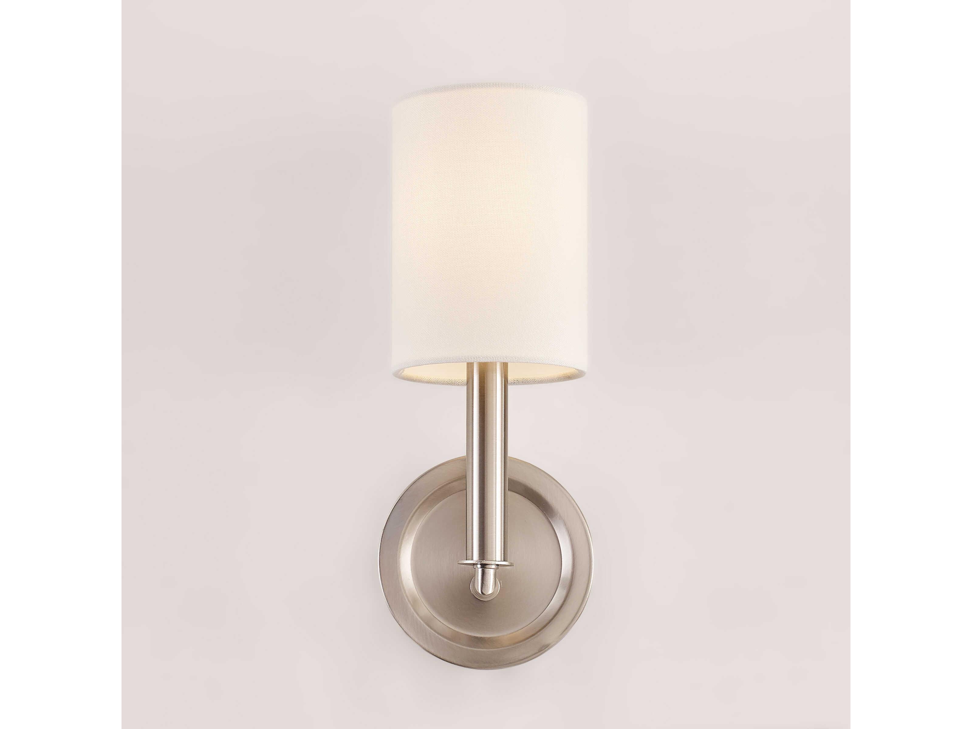 Visual Comfort Studio Egmont 1-Light Brushed Steel Wall Sconce