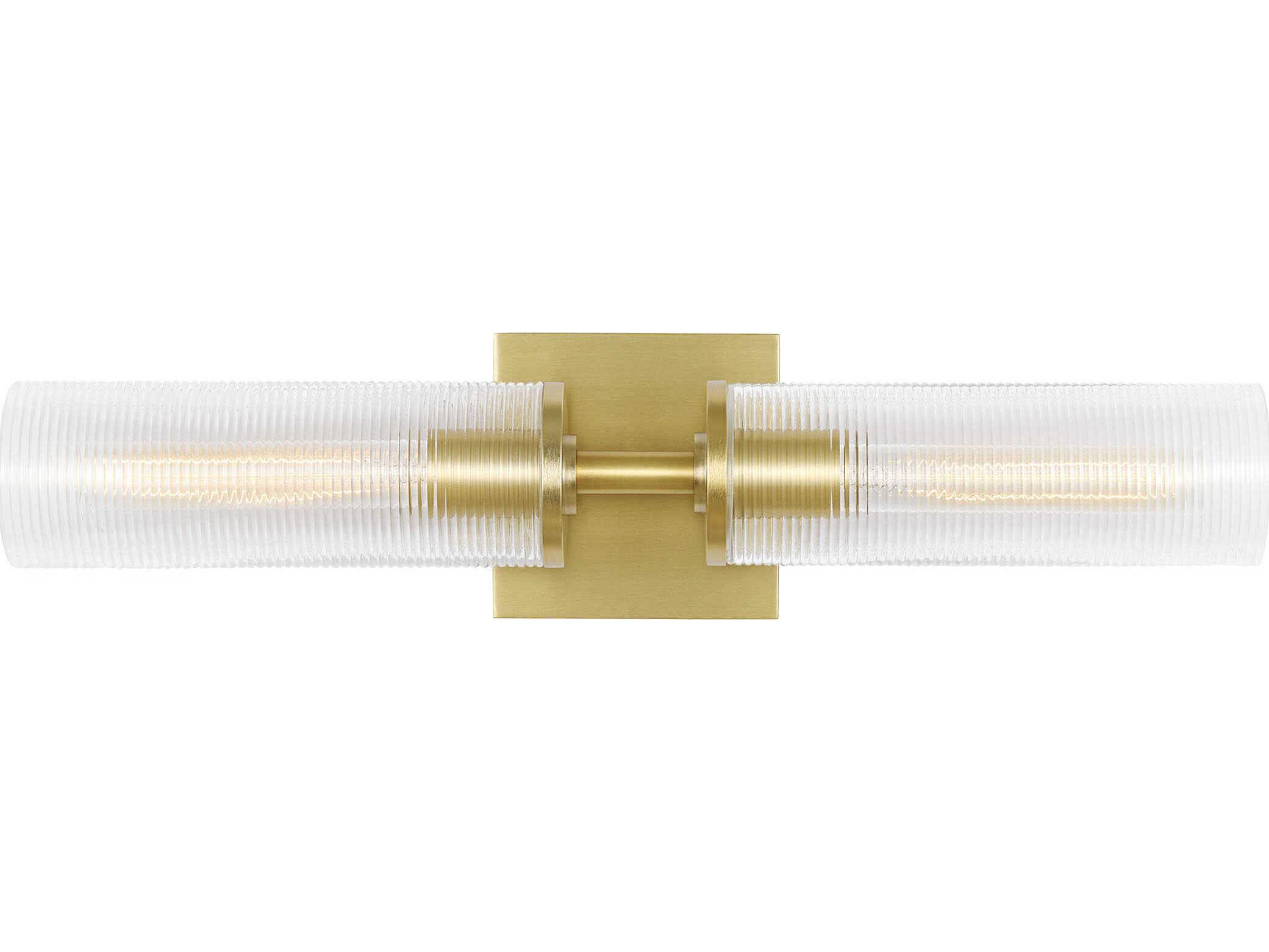 Visual Comfort Studio Sarita 2-Light Satin Brass Wall Sconce