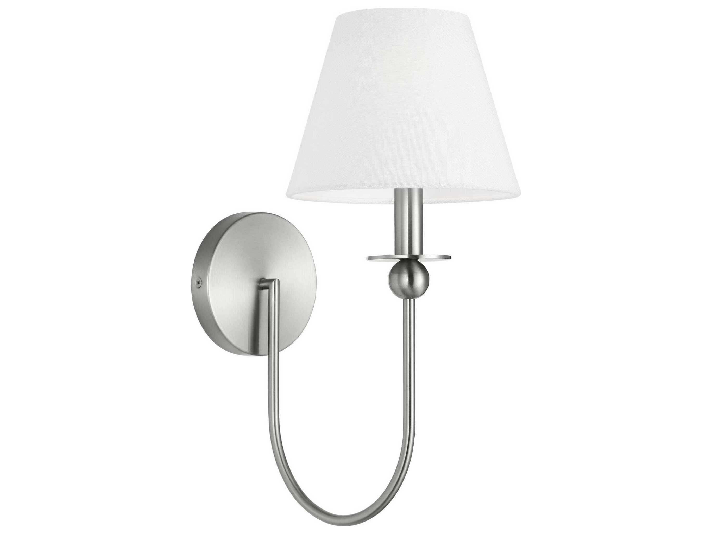 Visual Comfort Studio Elsay 1-Light Brushed Nickel Wall Sconce