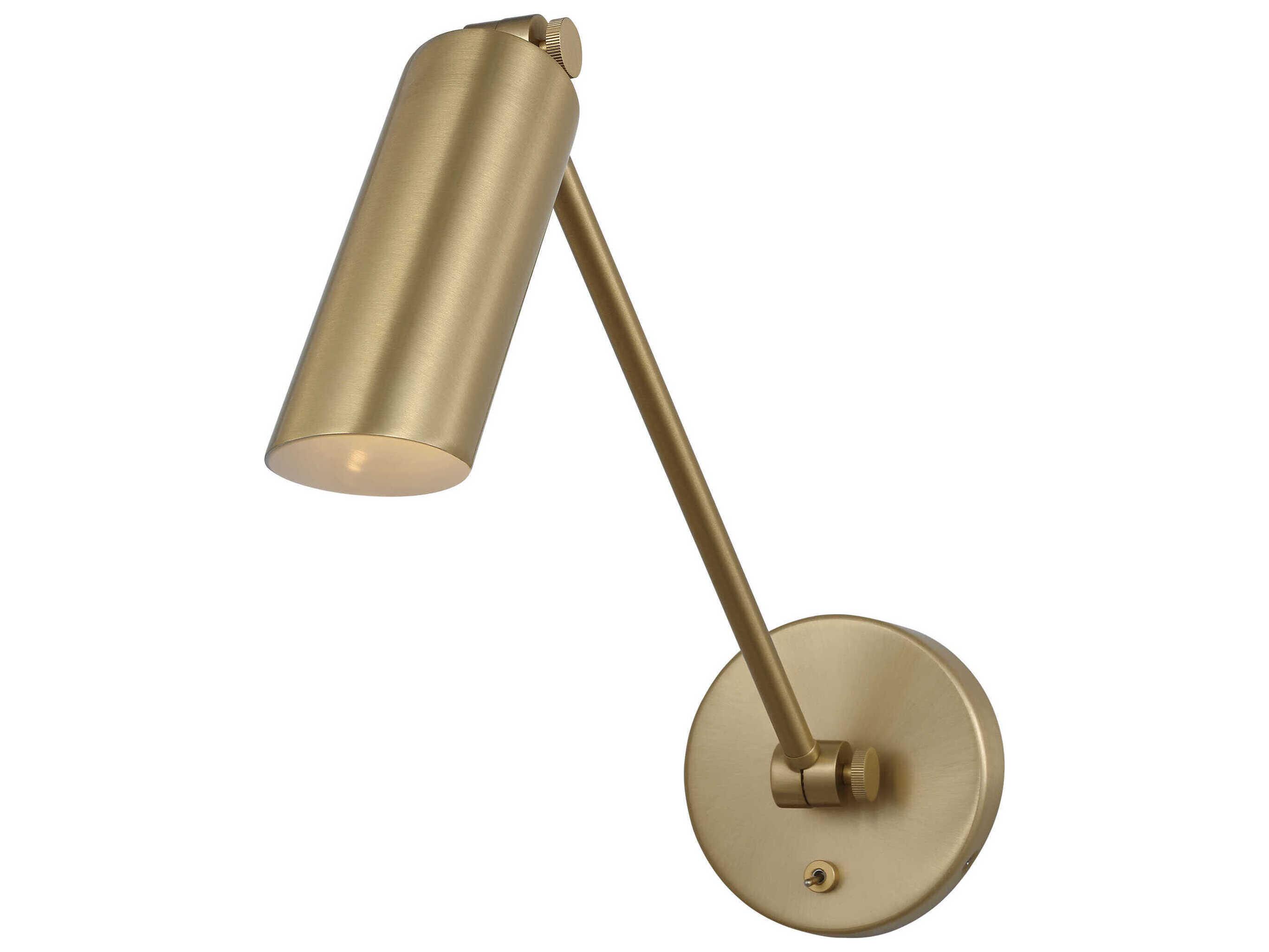Visual Comfort Studio Frasar 1-Light Satin Brass Swing Wall Sconce