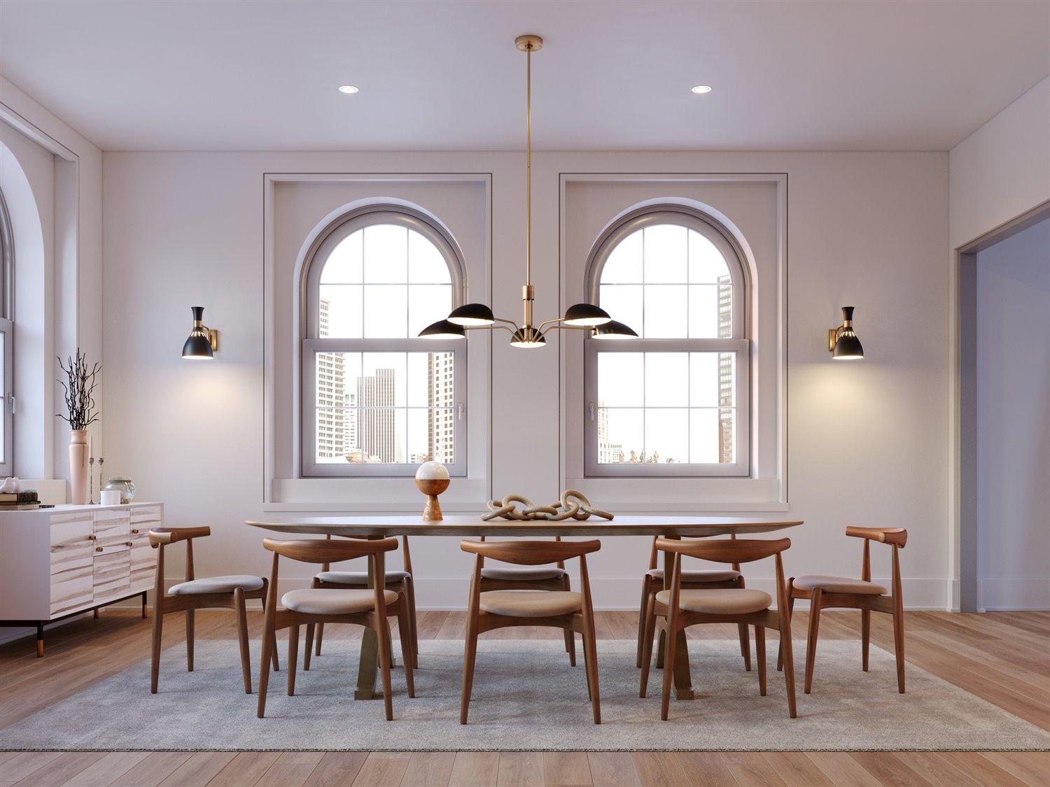 Visual Comfort Studio Jane 5-Light Midnight Black Candelabra Chandelier