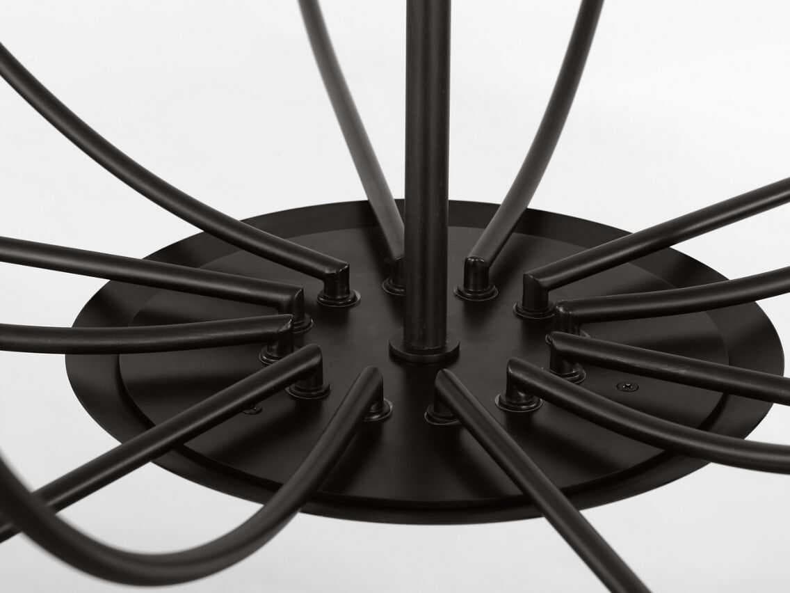 Visual Comfort Studio Lois 12-Light Aged Iron Black Chandelier