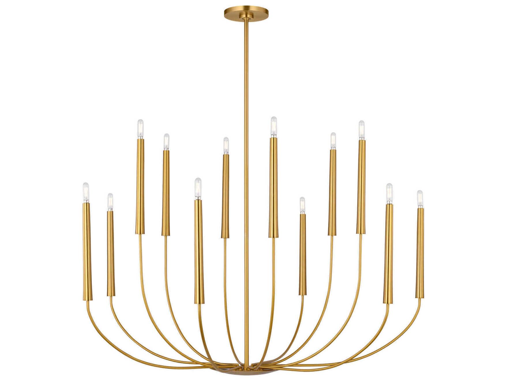 Visual Comfort Studio Lois 12-Light Burnished Brass Chandelier