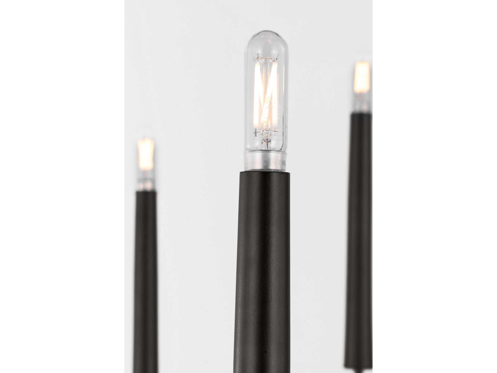 Visual Comfort Studio Lois 8-Light Aged Iron Black Chandelier