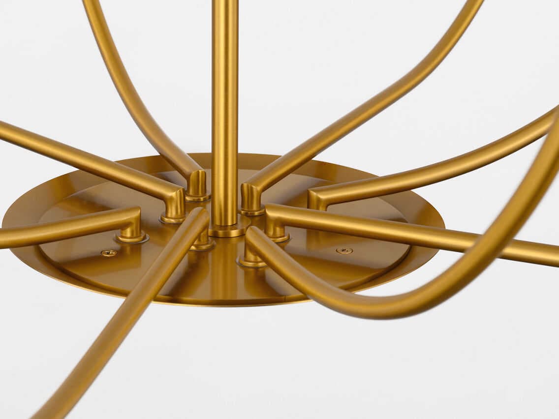 Visual Comfort Studio Lois 8-Light Burnished Brass Chandelier