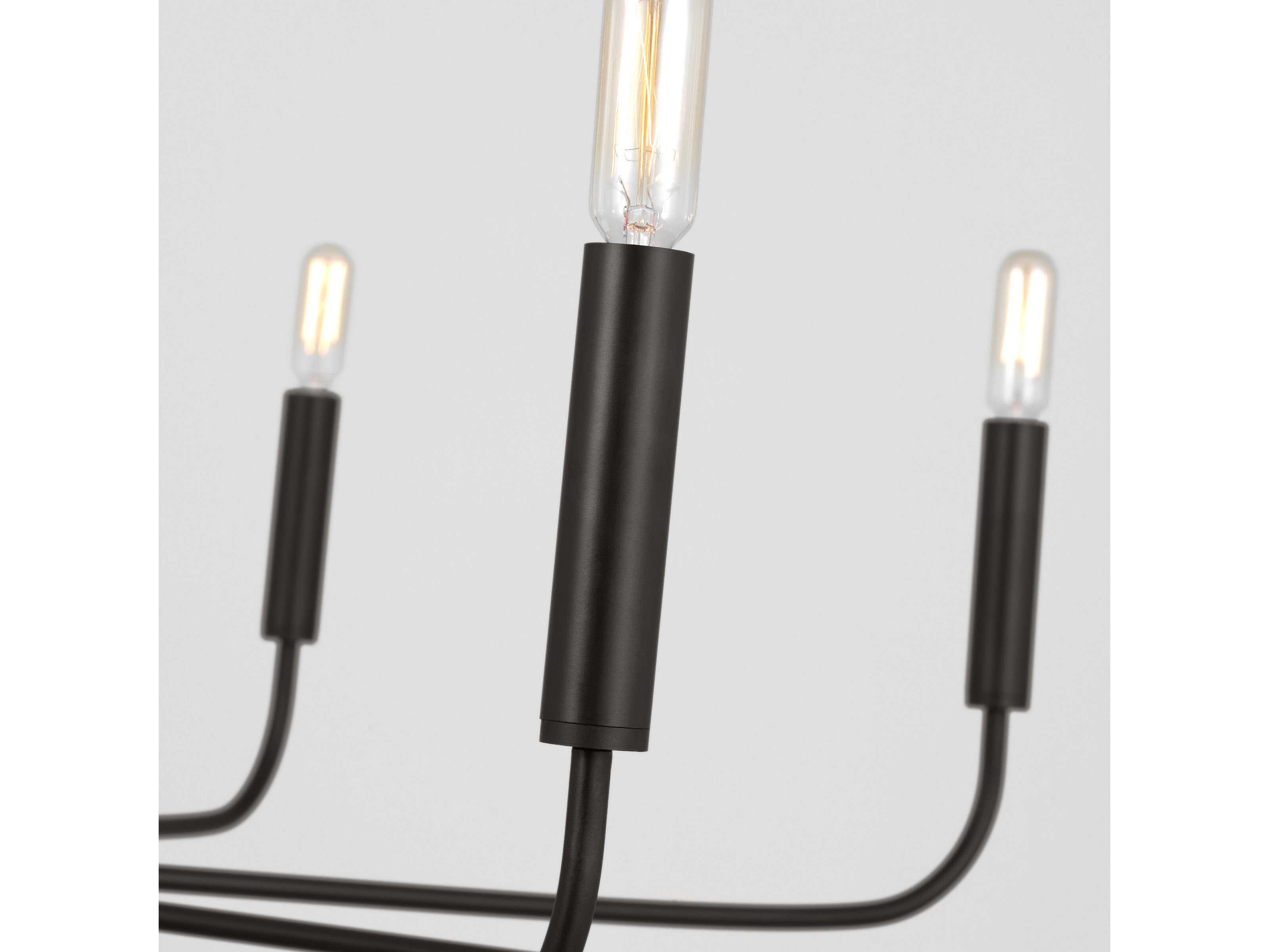 Visual Comfort Studio Brianna 9-Light Aged Iron Black Candelabra Chandelier