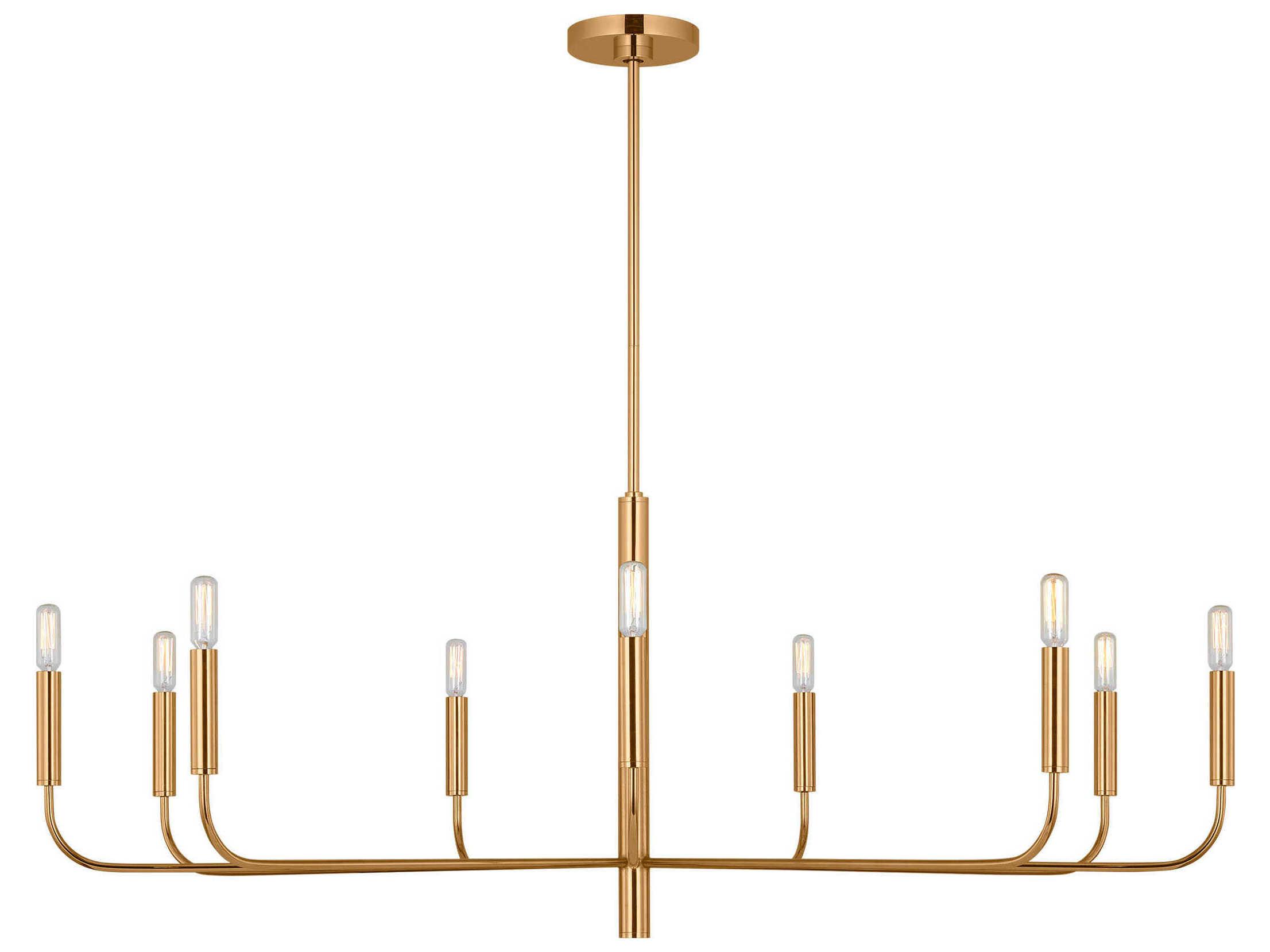 Visual Comfort Studio Brianna 9-Light Burnished Brass Candelabra Chandelier