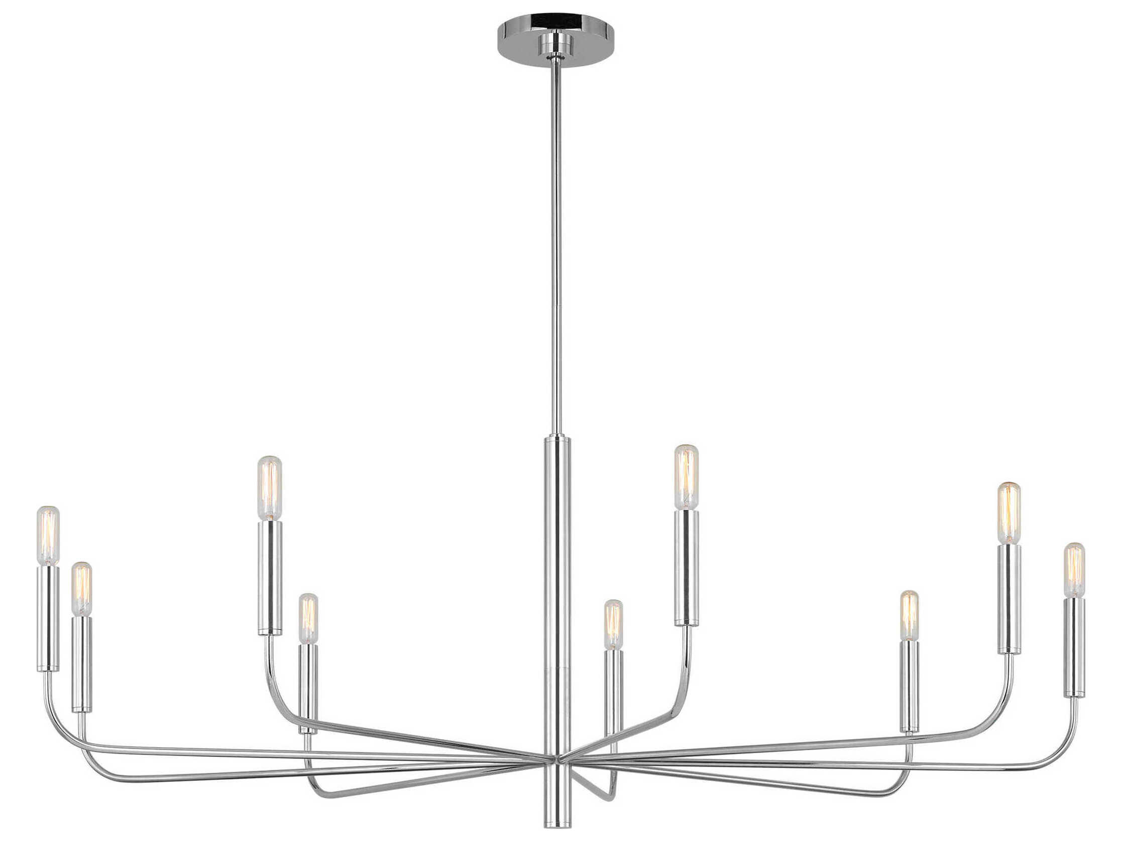 Visual Comfort Studio Brianna 9-Light Polished Nickel Candelabra Chandelier