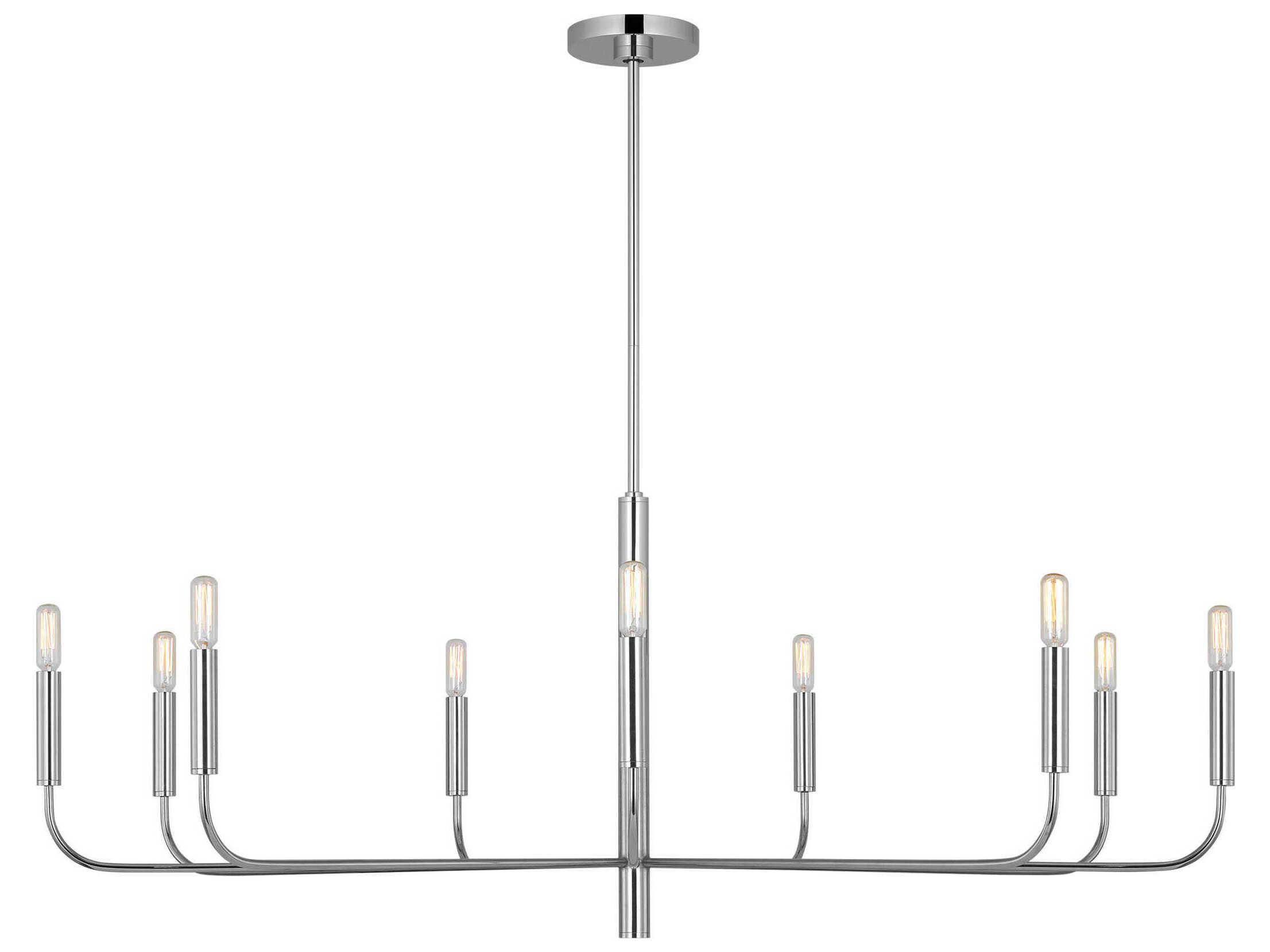 Visual Comfort Studio Brianna 9-Light Polished Nickel Candelabra Chandelier