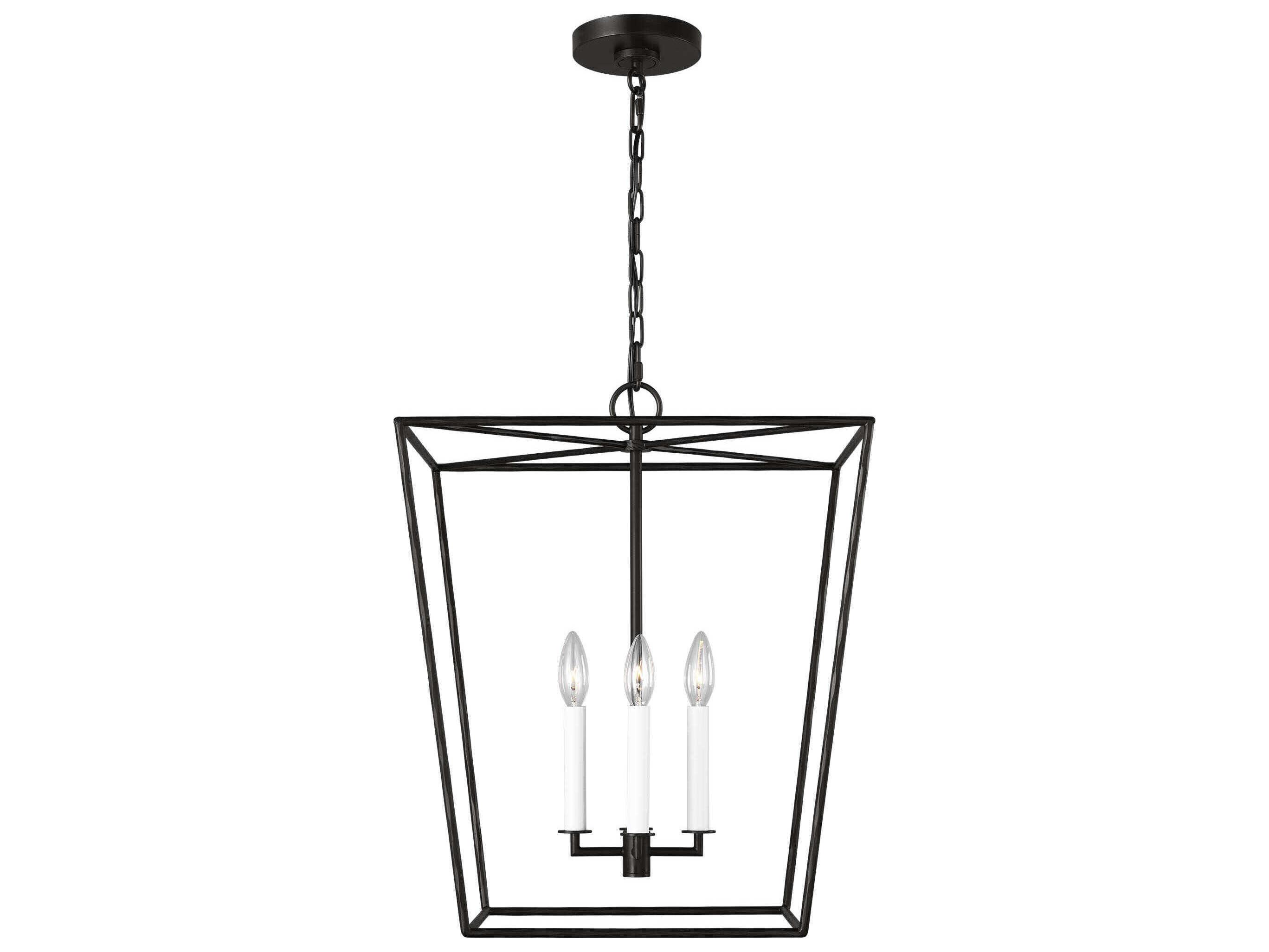 Visual Comfort Studio Viota 4-Light Aged Iron Black Pendant